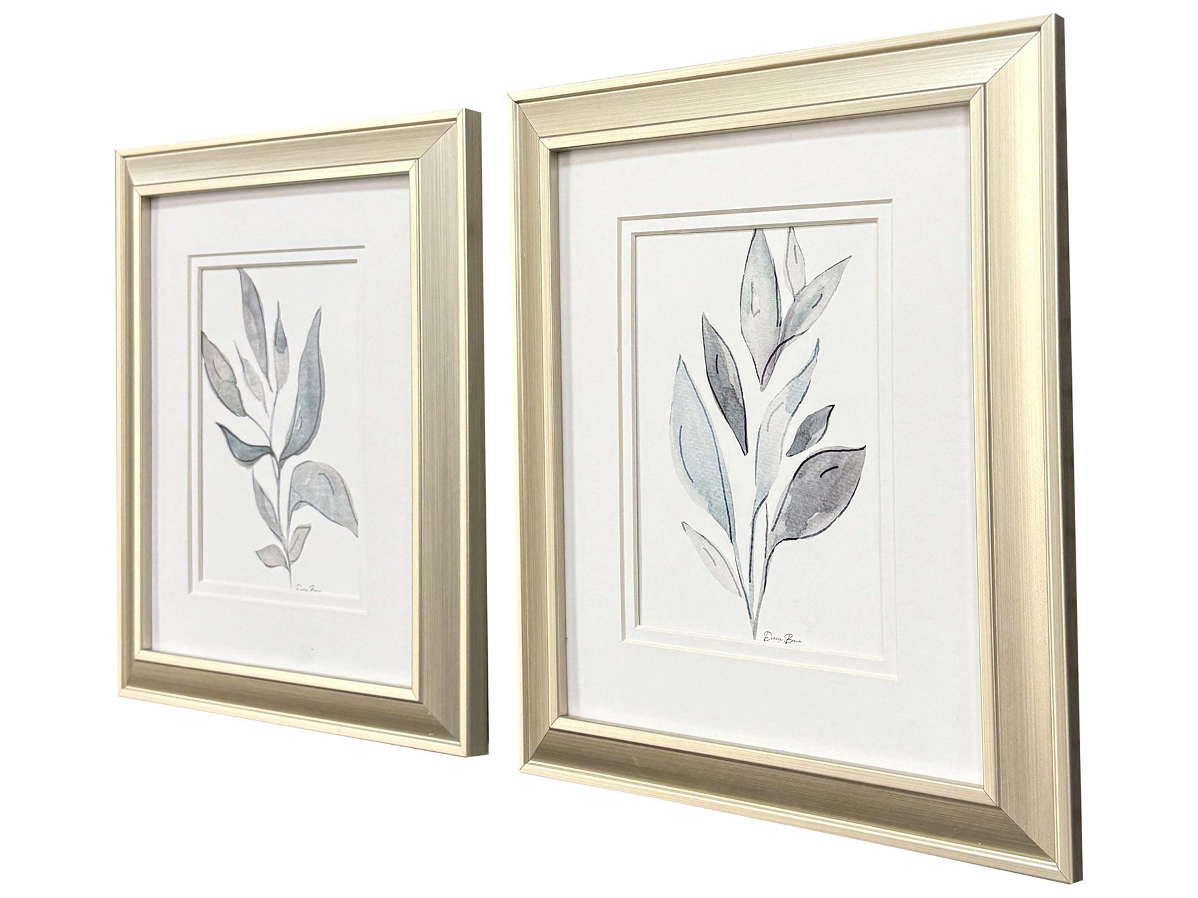 Paragon Teal Stems Framed Art - Set of 2
