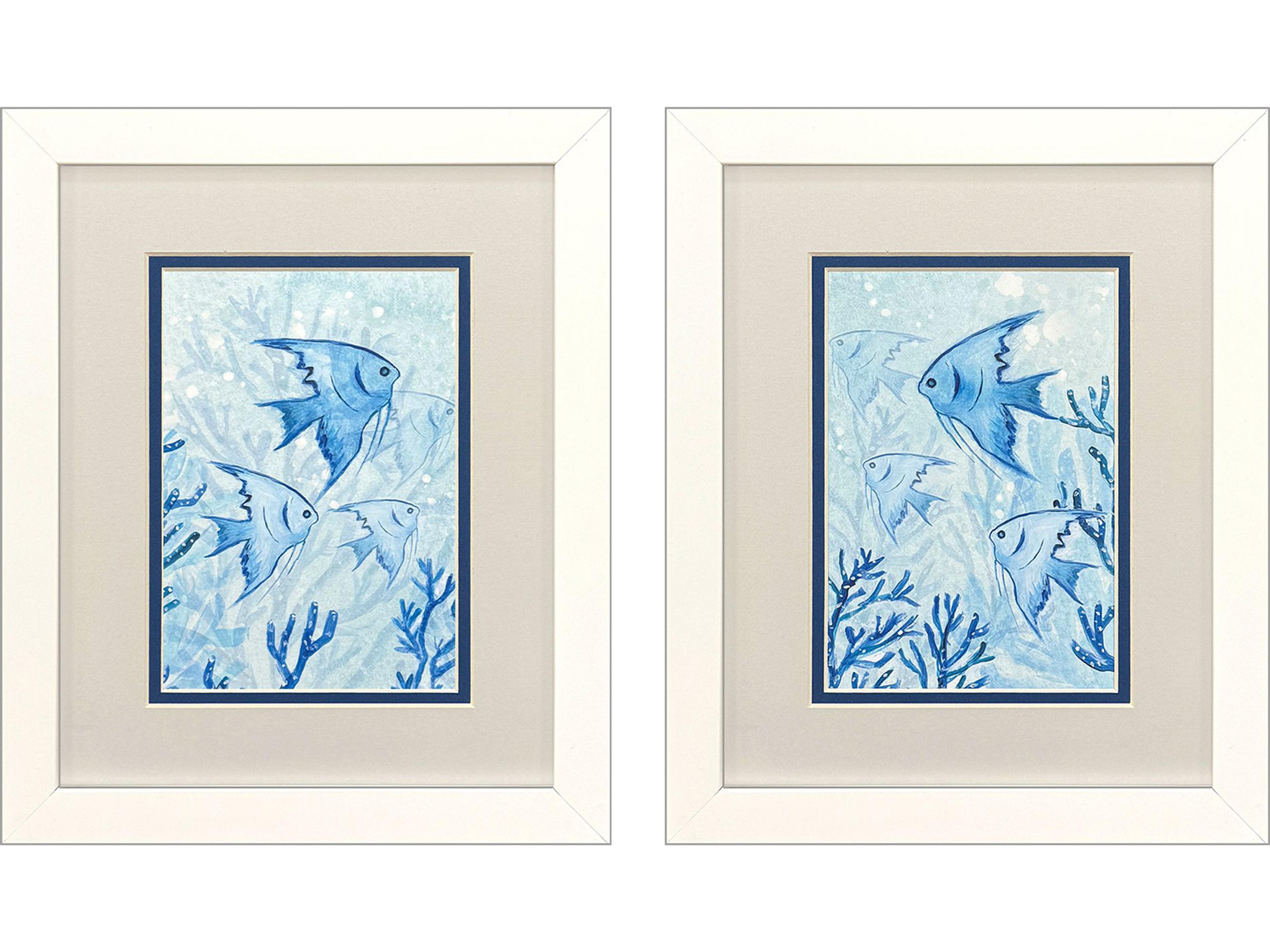 Paragon Angel Fish Framed Art - Set of 2