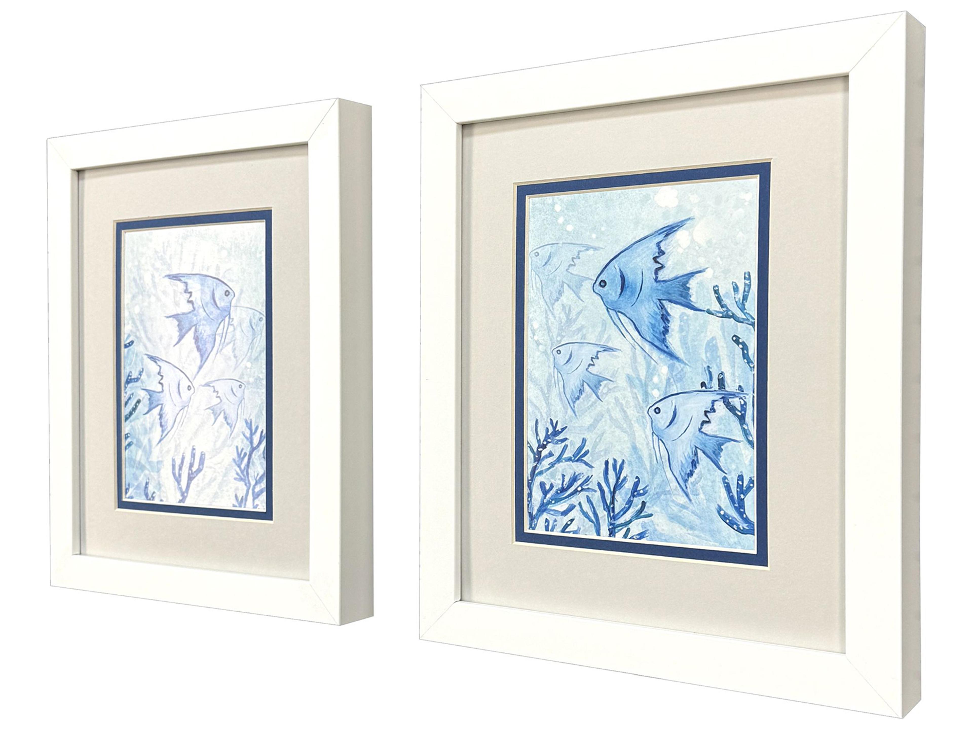 Paragon Angel Fish Framed Art - Set of 2