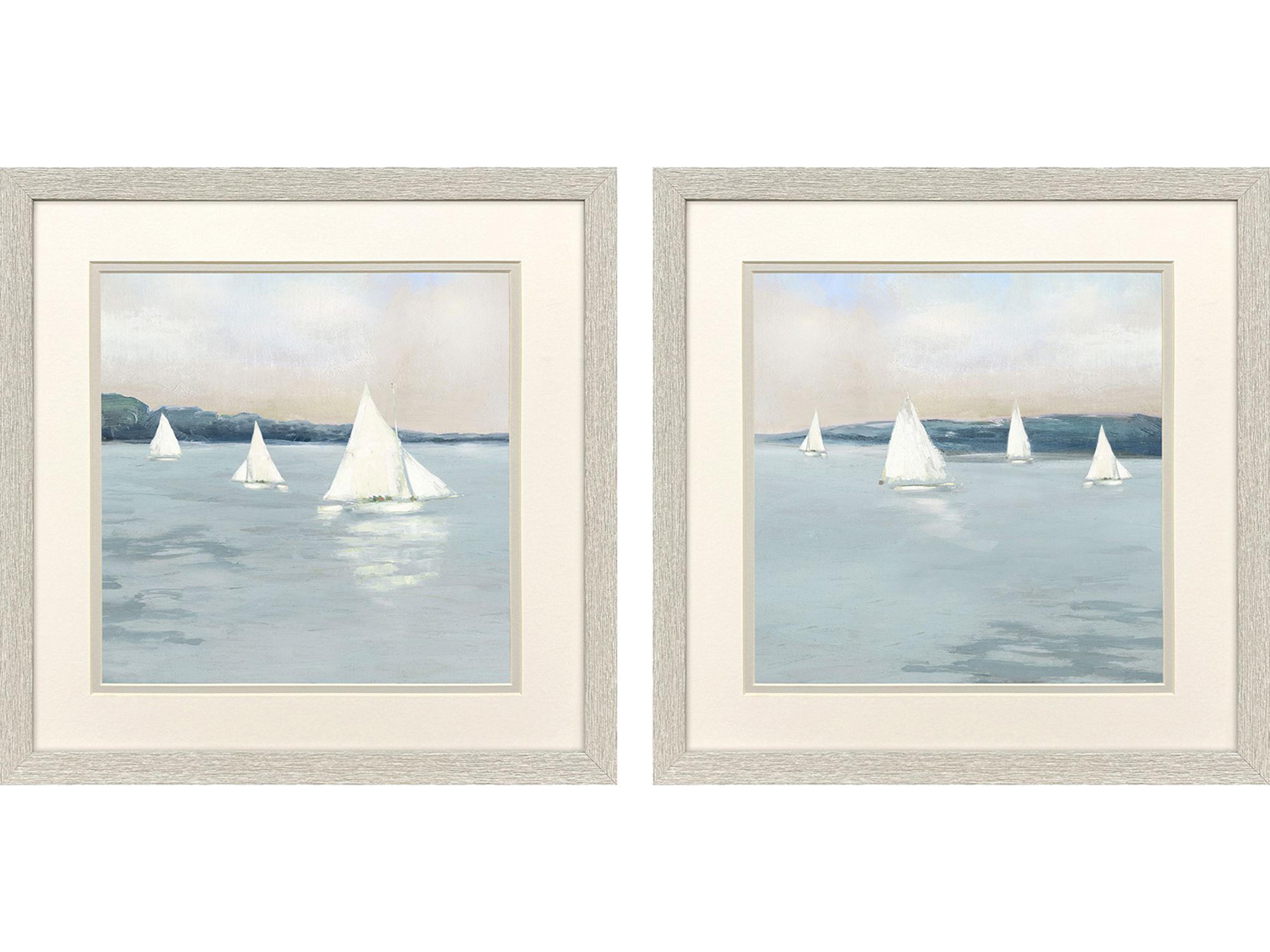 Paragon Sailing Scene Framed Art - Set of 2