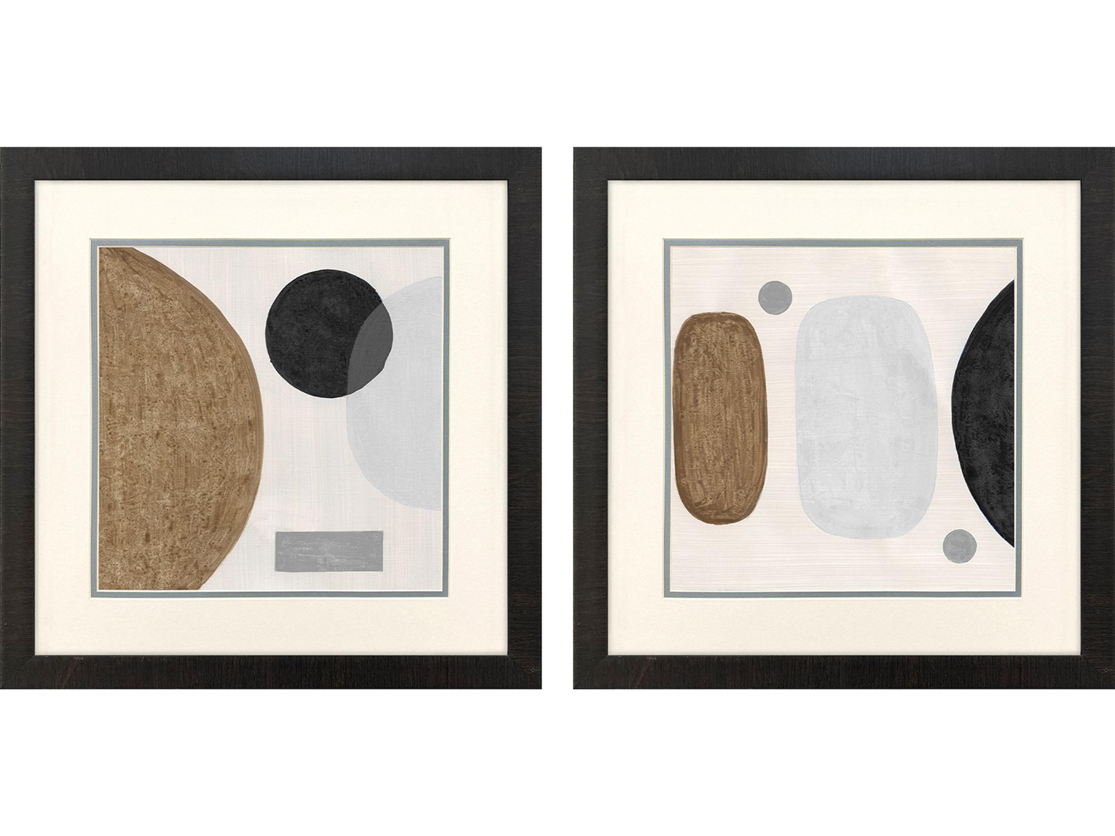 Neutral Stones Framed Art - Set of 2