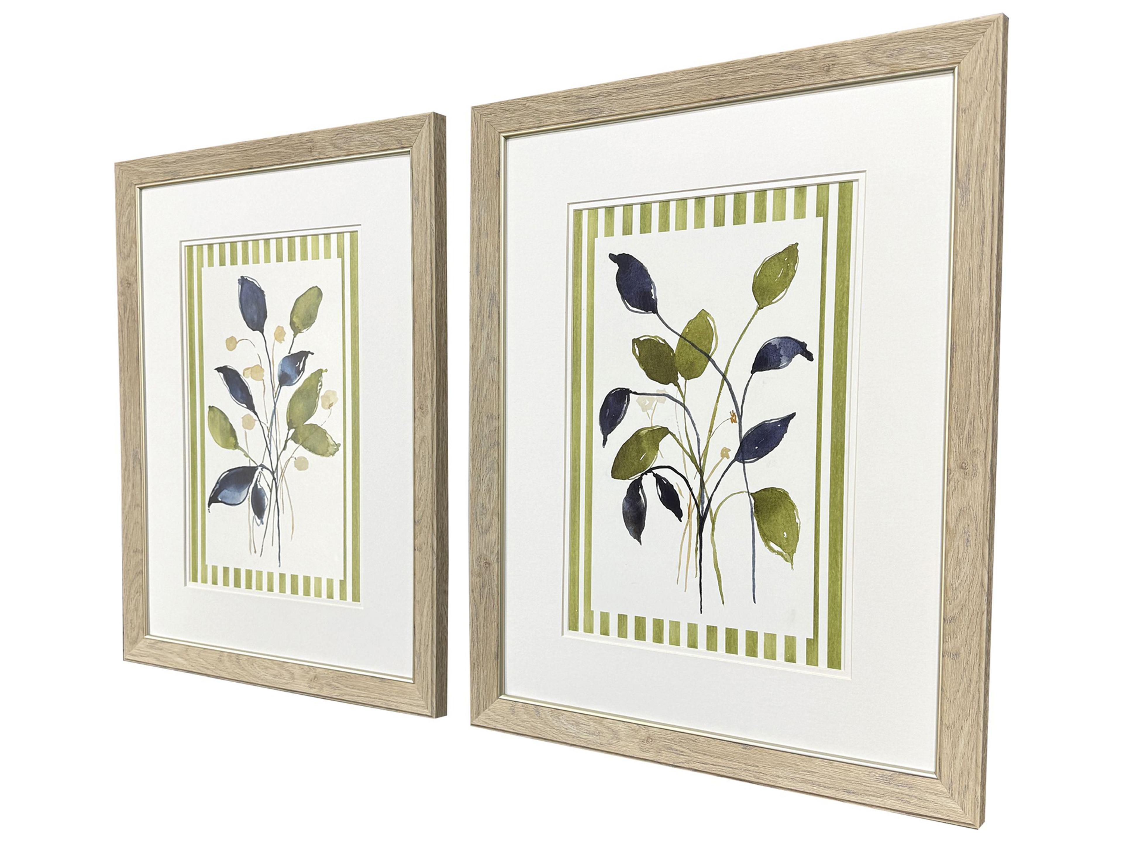 Paragon Retreat with Stripes Framed Art - Set of 2