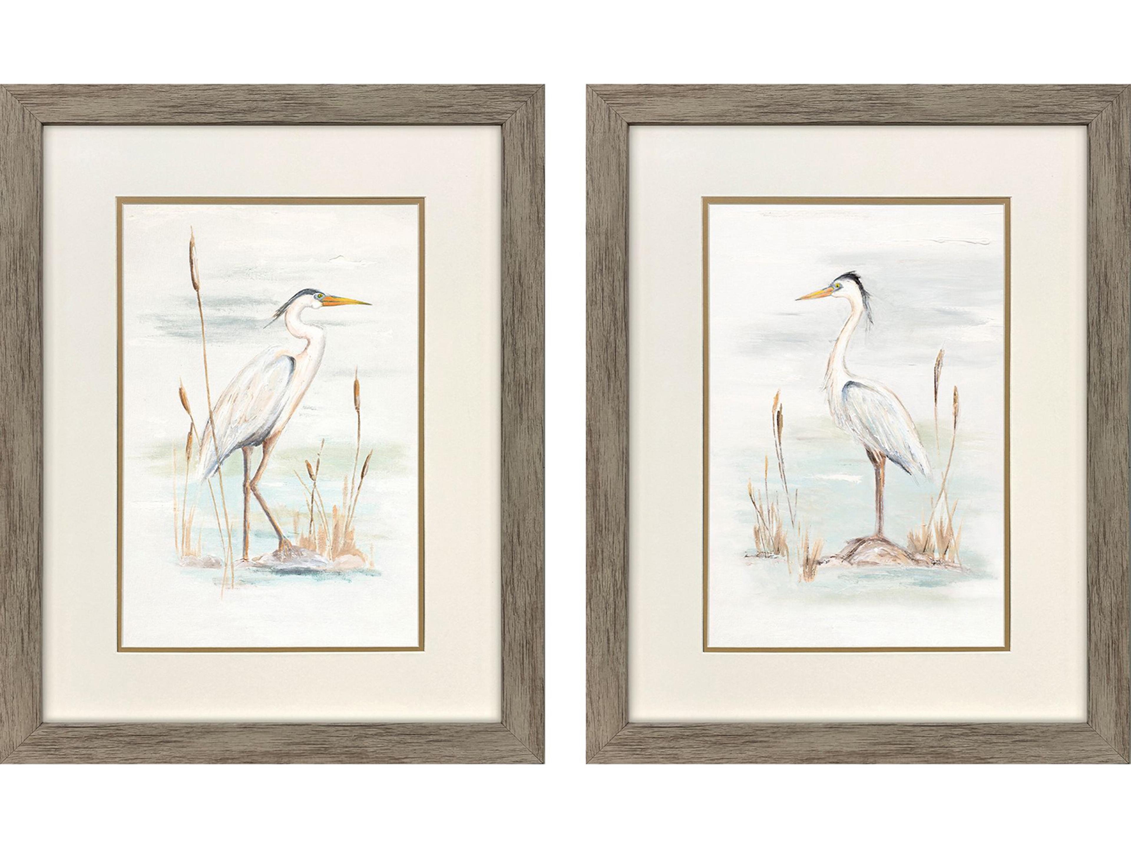 Heron Stance Framed Art - Set of 2