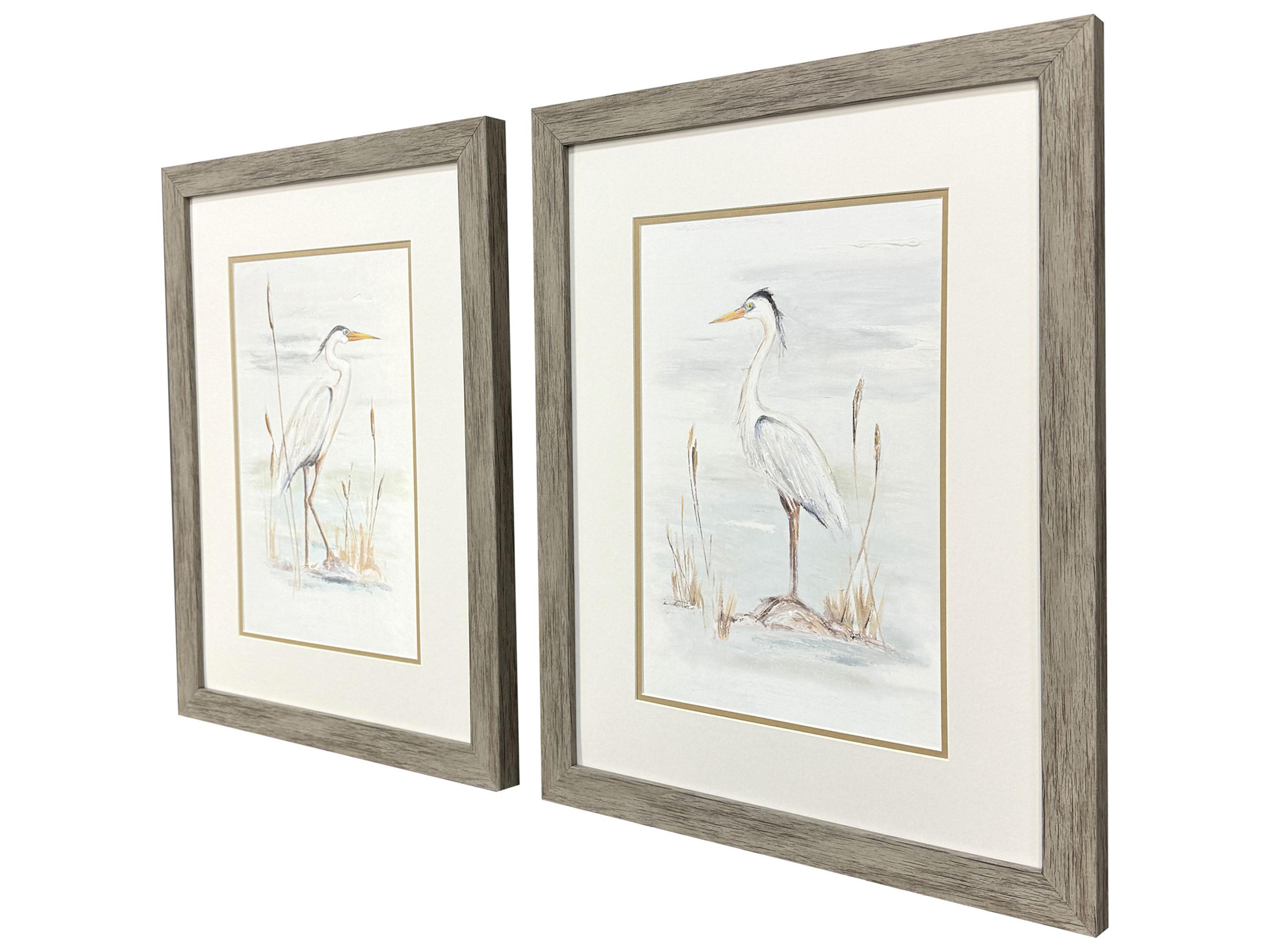 Paragon Heron Stance Framed Art - Set of 2