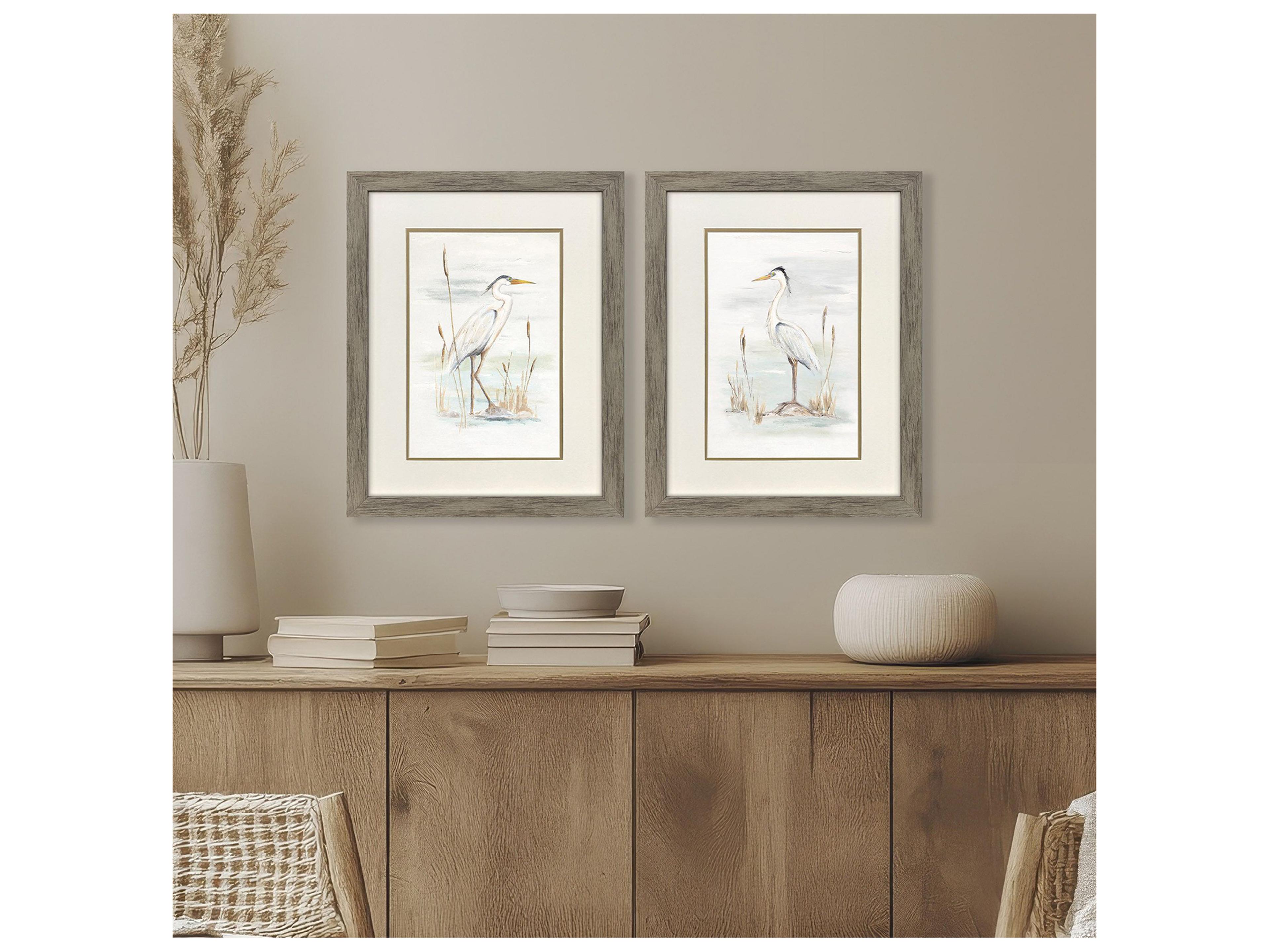 Paragon Heron Stance Framed Art - Set of 2