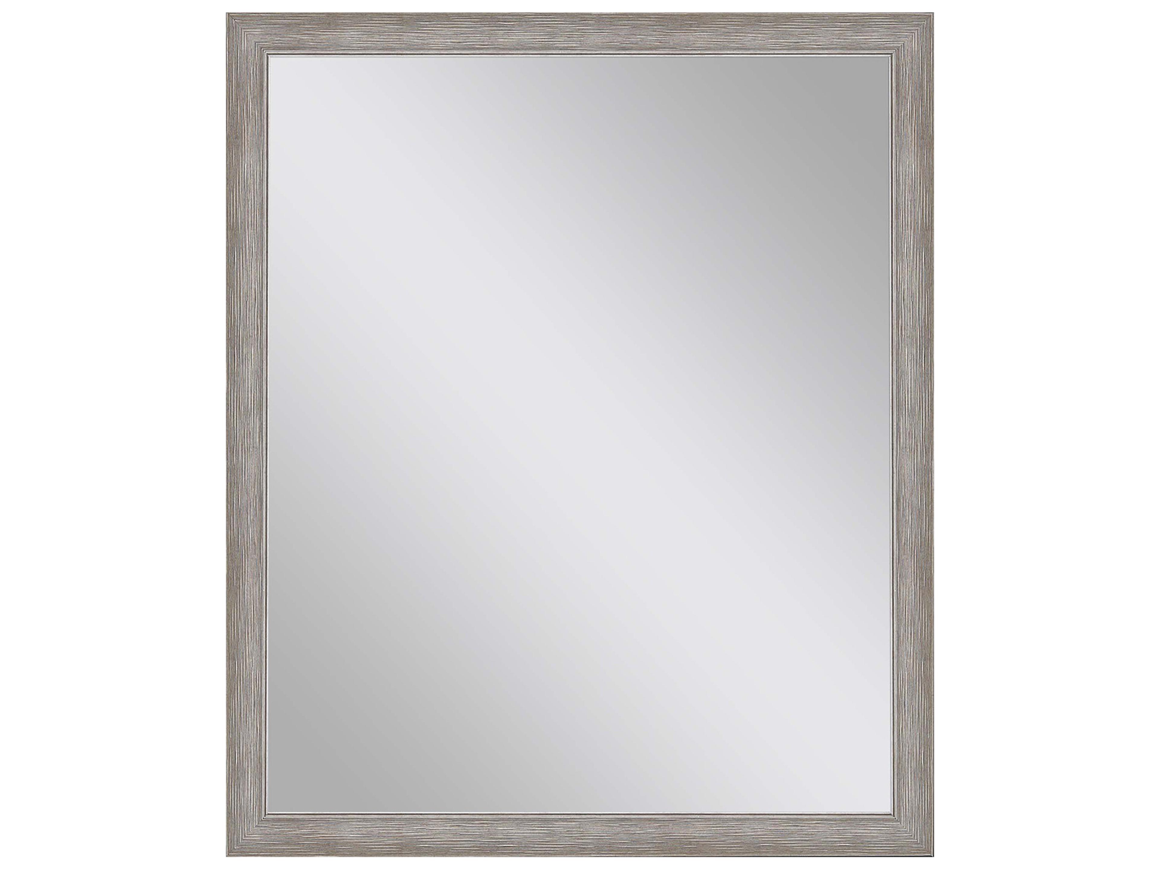 632 Mirror Group Gray Metallic Silvered Wall Rectangular Mirror