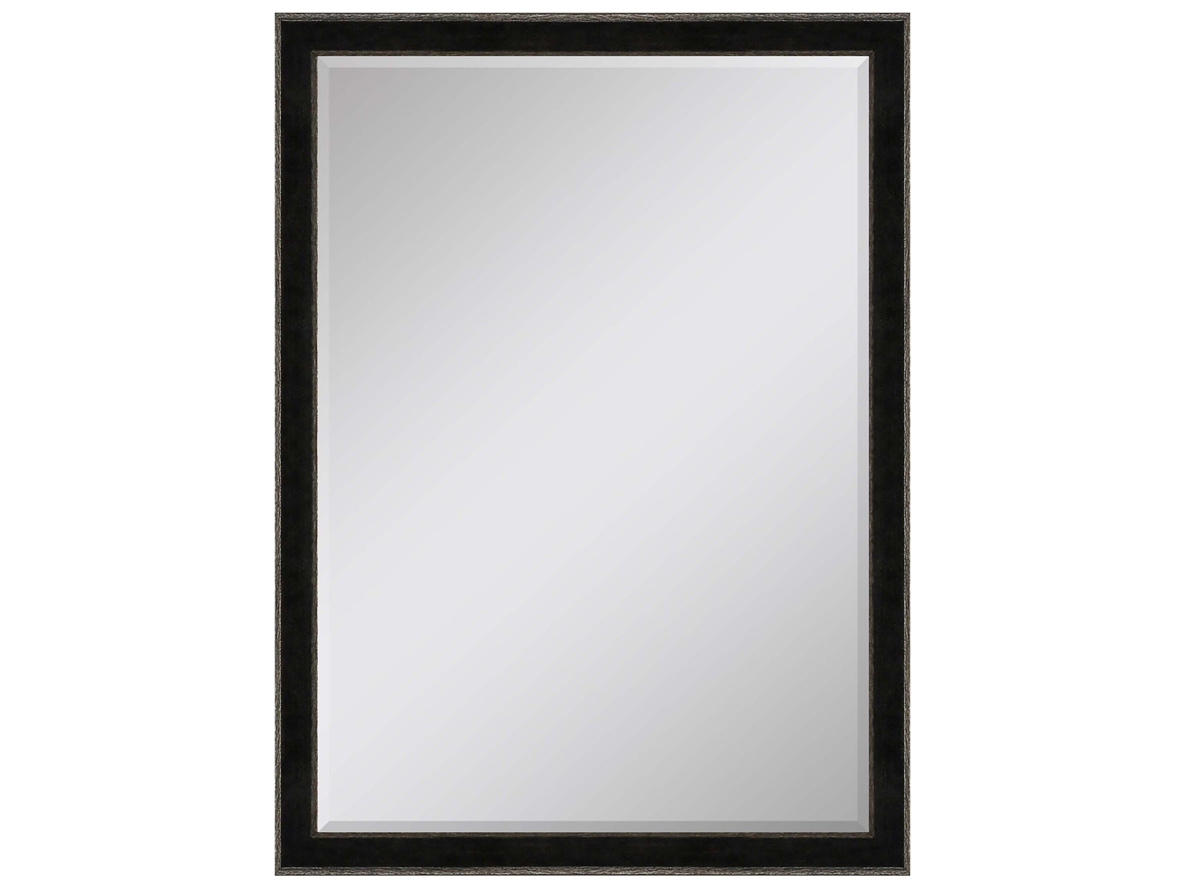 Paragon 535 Mirror Group Black Metallic Silvered Wall Rectangular Mirror