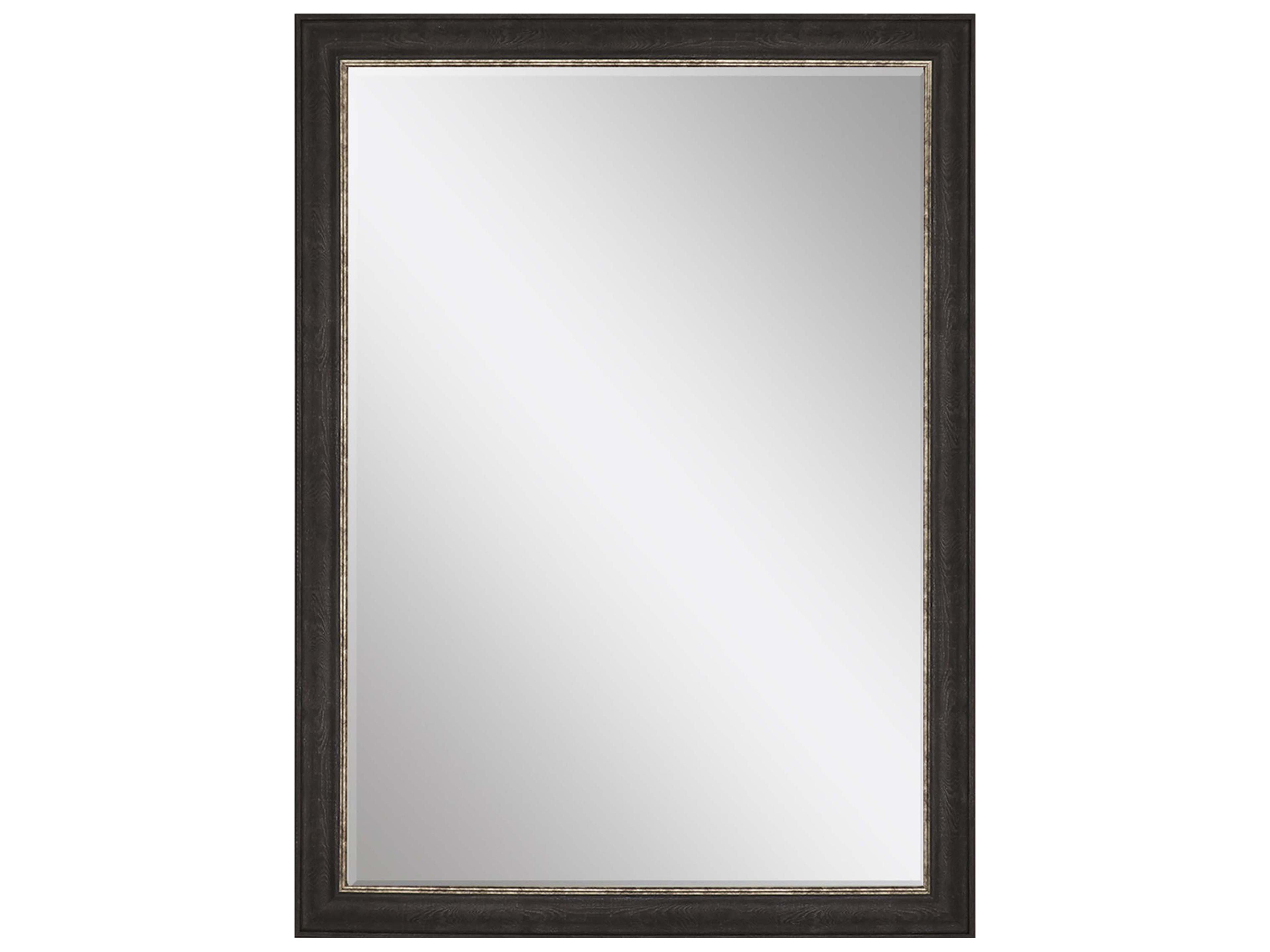 843 Mirror Group Brown Metallic Silvered Wall Rectangular Mirror