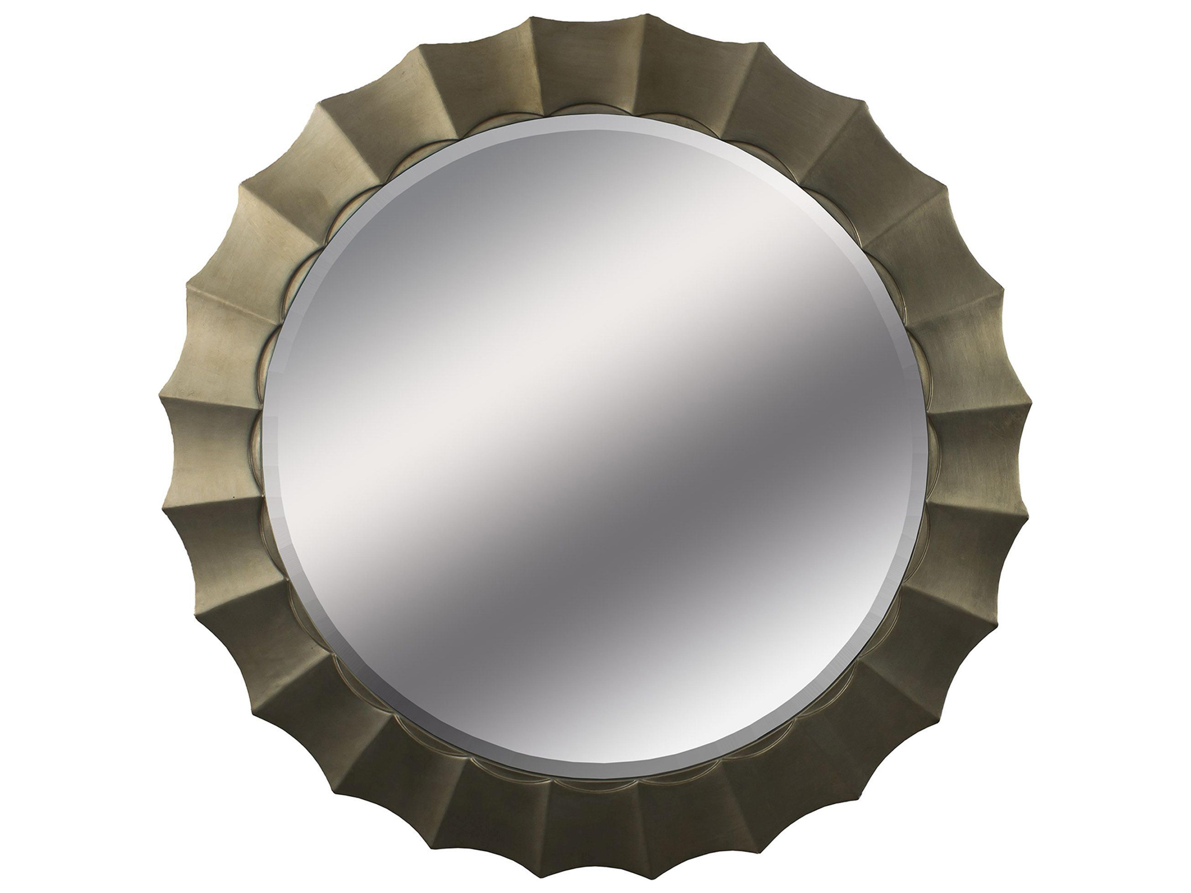 Mirror Decorative Metallic Silvered Wall Round