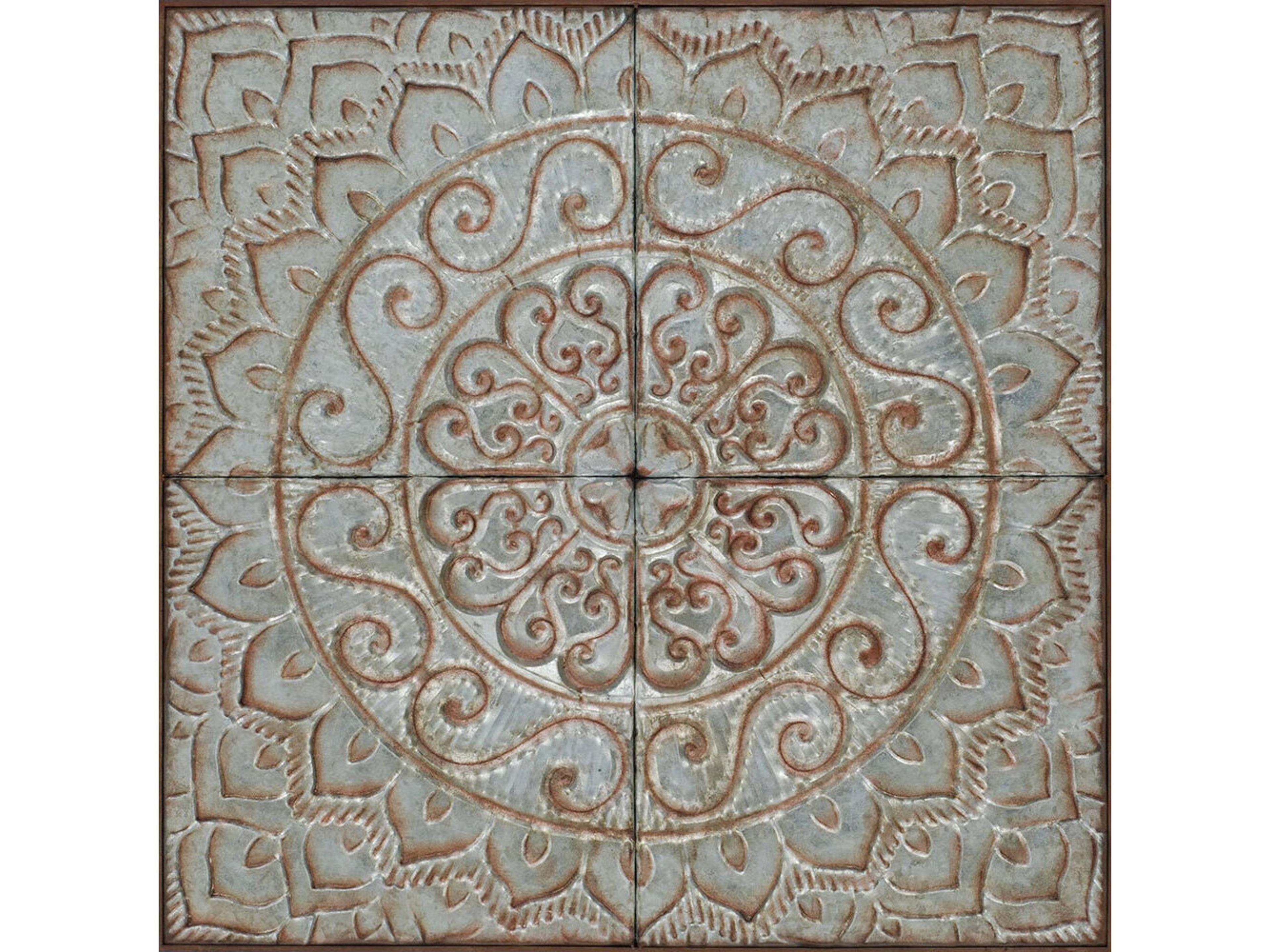 Architectural Antique Ceiling Tiles Metal Wall Art