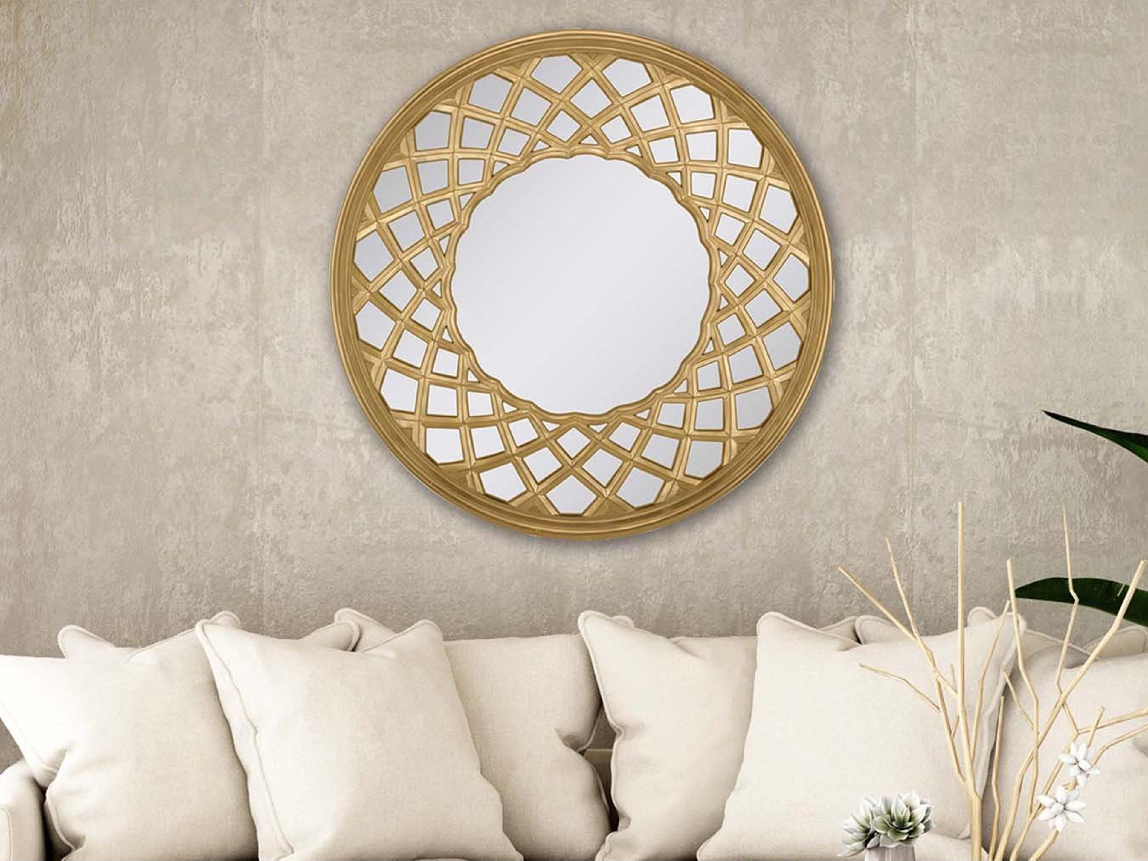 Paragon Golden Dream Metallic Silvered Wall Mirror Round
