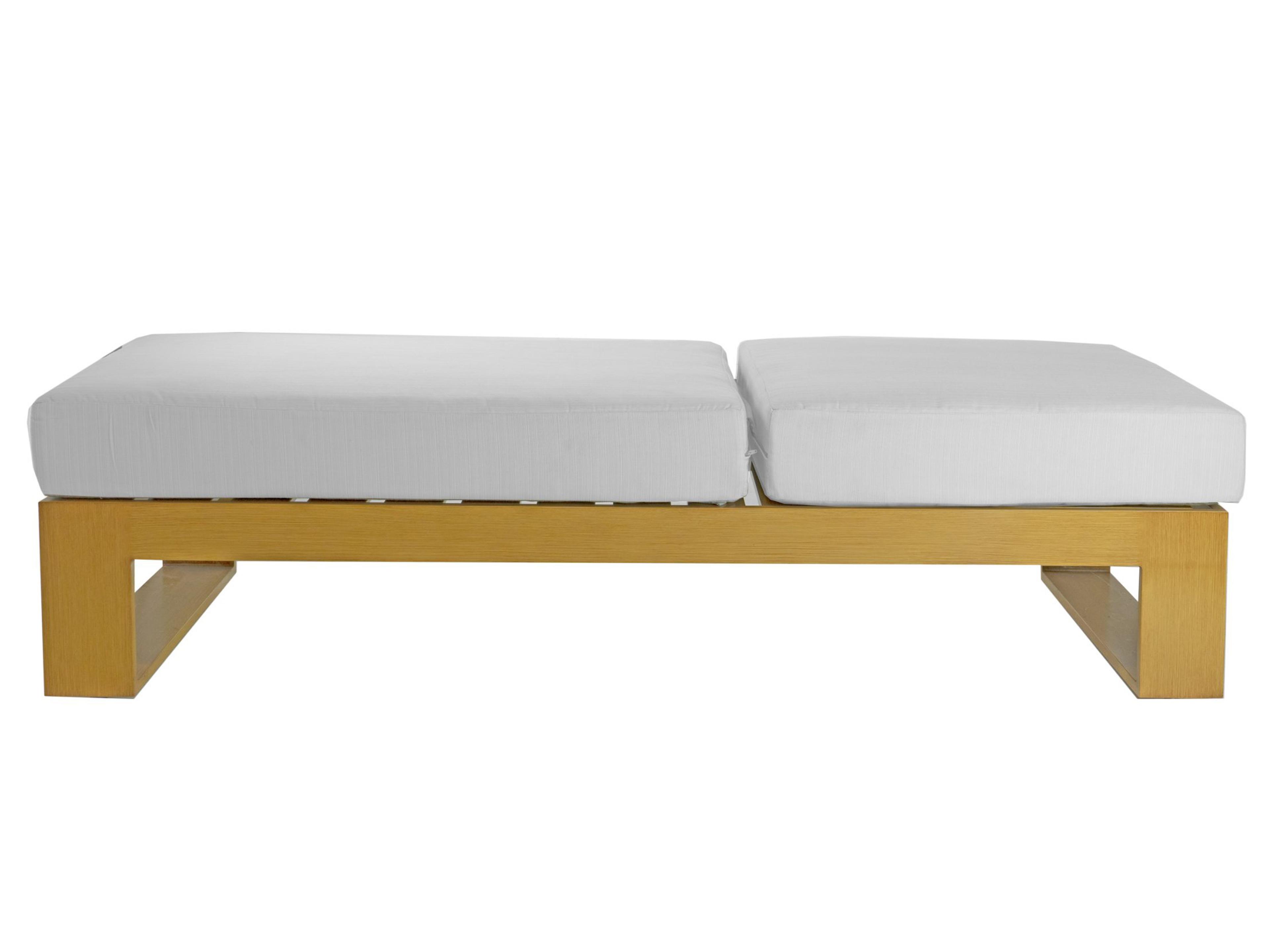 Axcess Inc. Hampton Single Outdoor Patio Chaise- Faux Teak