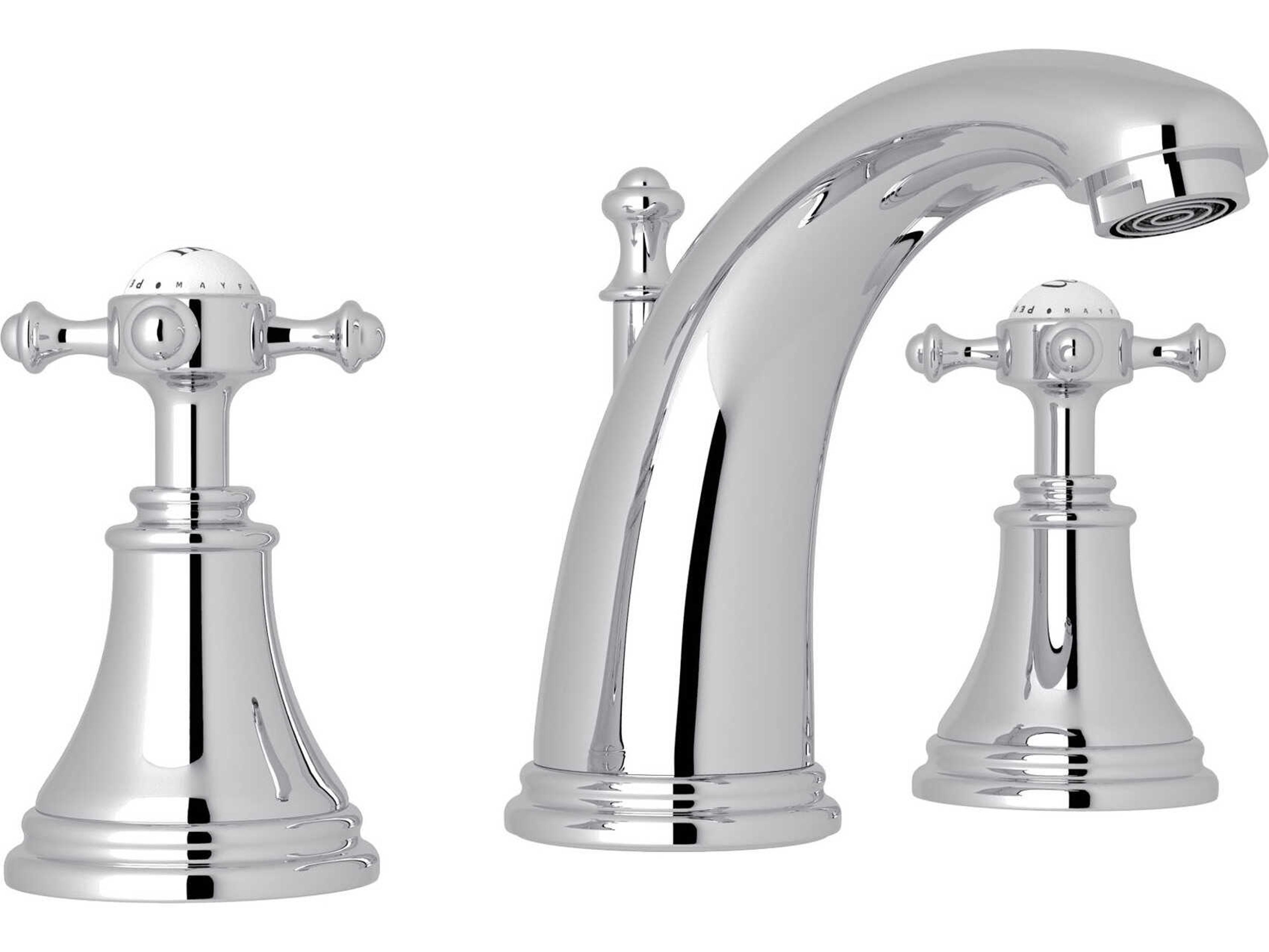 Perrin and Rowe Georgian Era Polished Chrome Widespread Lavatory Faucet