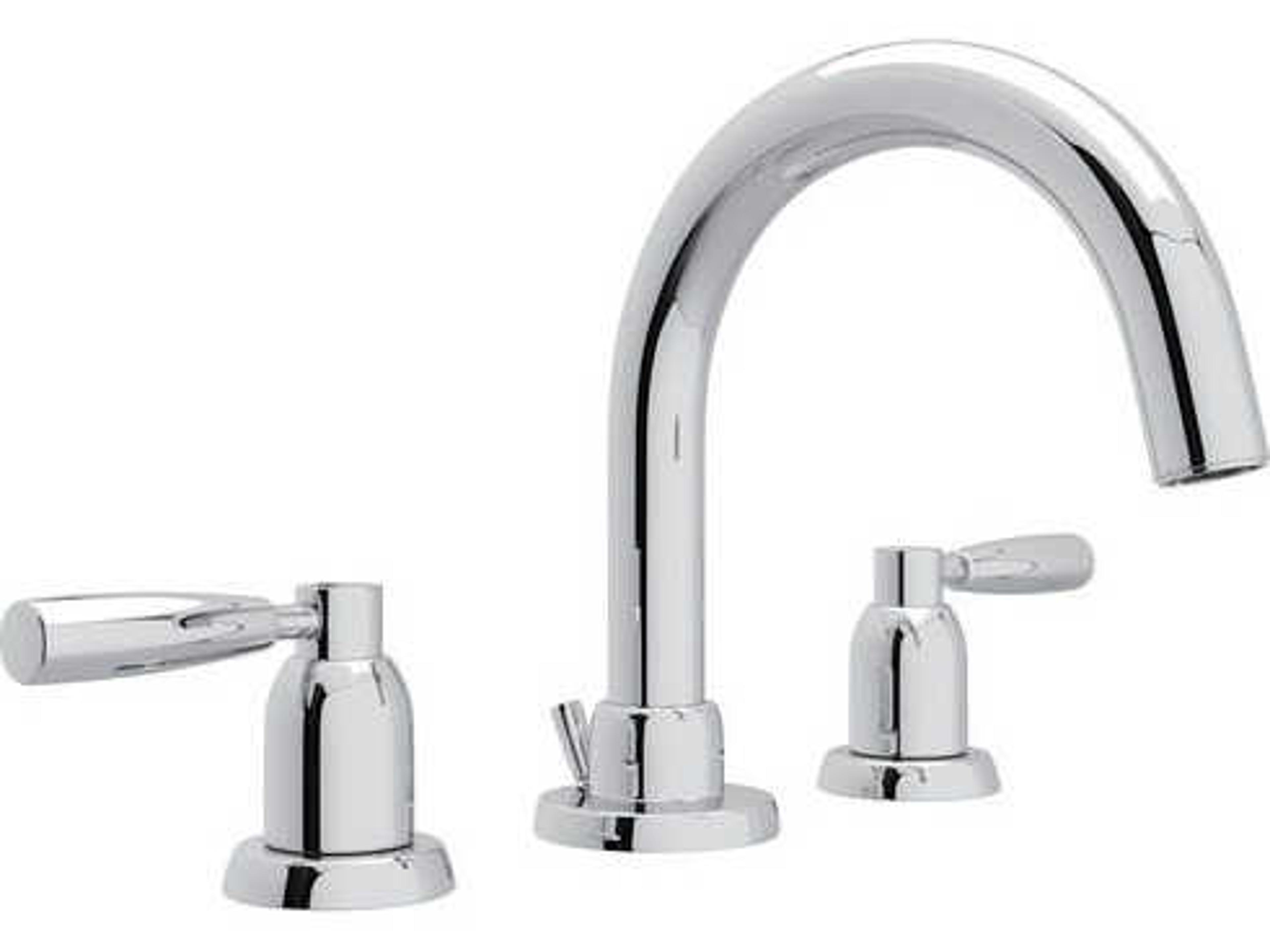Holborn Polished Chrome Widespread Lavatory Faucet with C-Spout