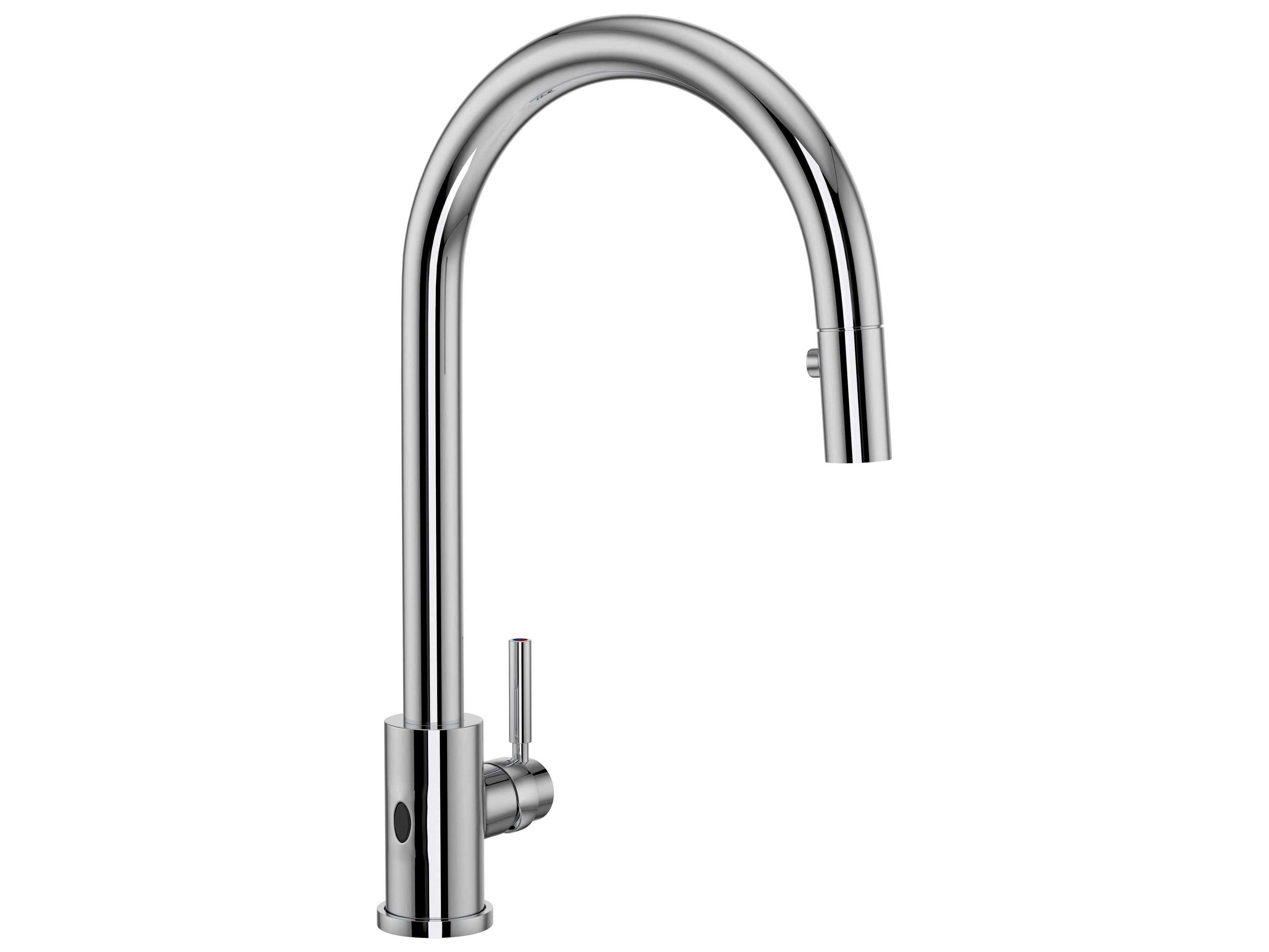 Holborn Polished Chrome Pull-Down Touchless Kitchen Faucet