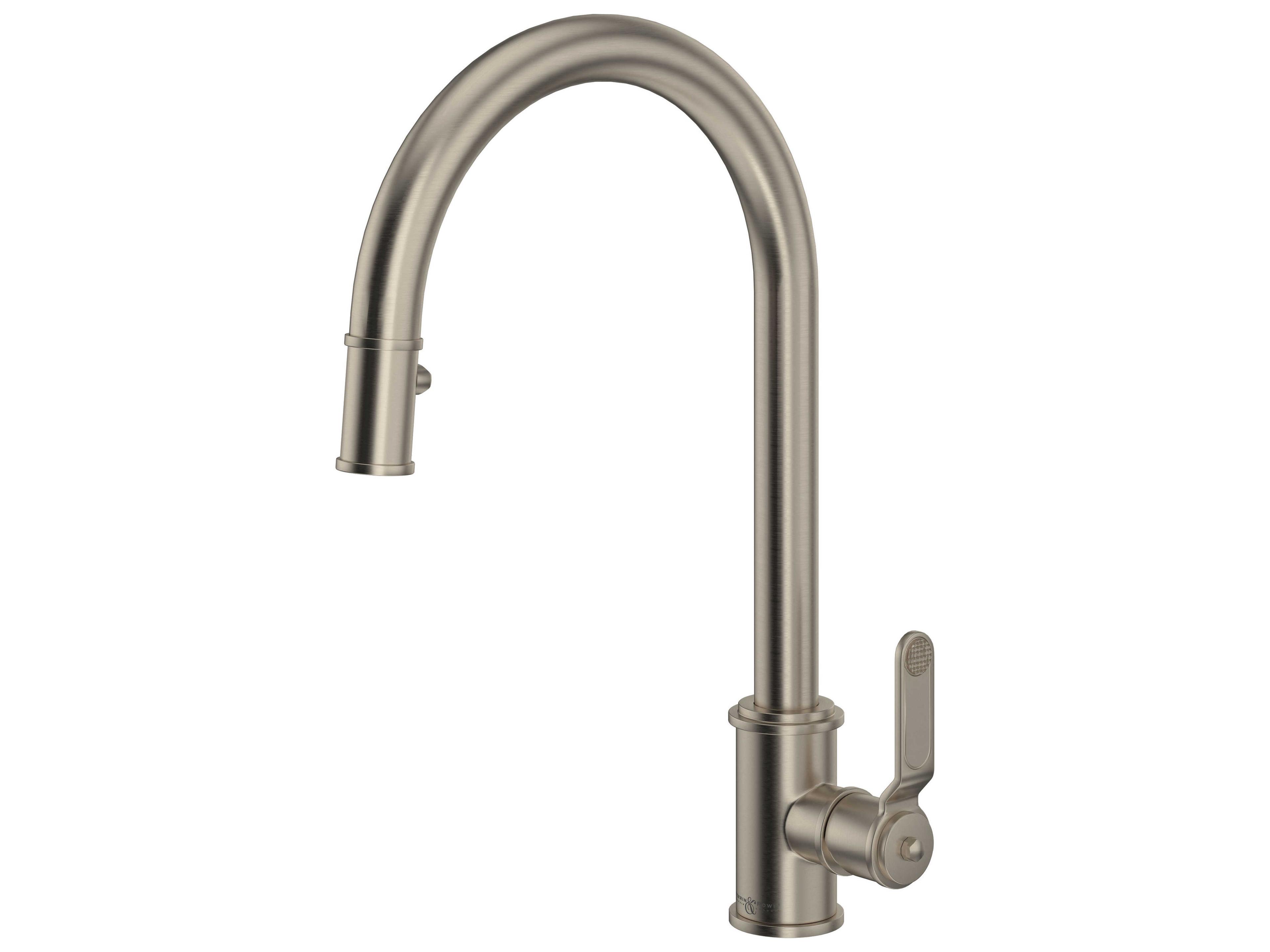 Armstrong Satin Nickel Pull-Down Kitchen Faucet with C-Spout