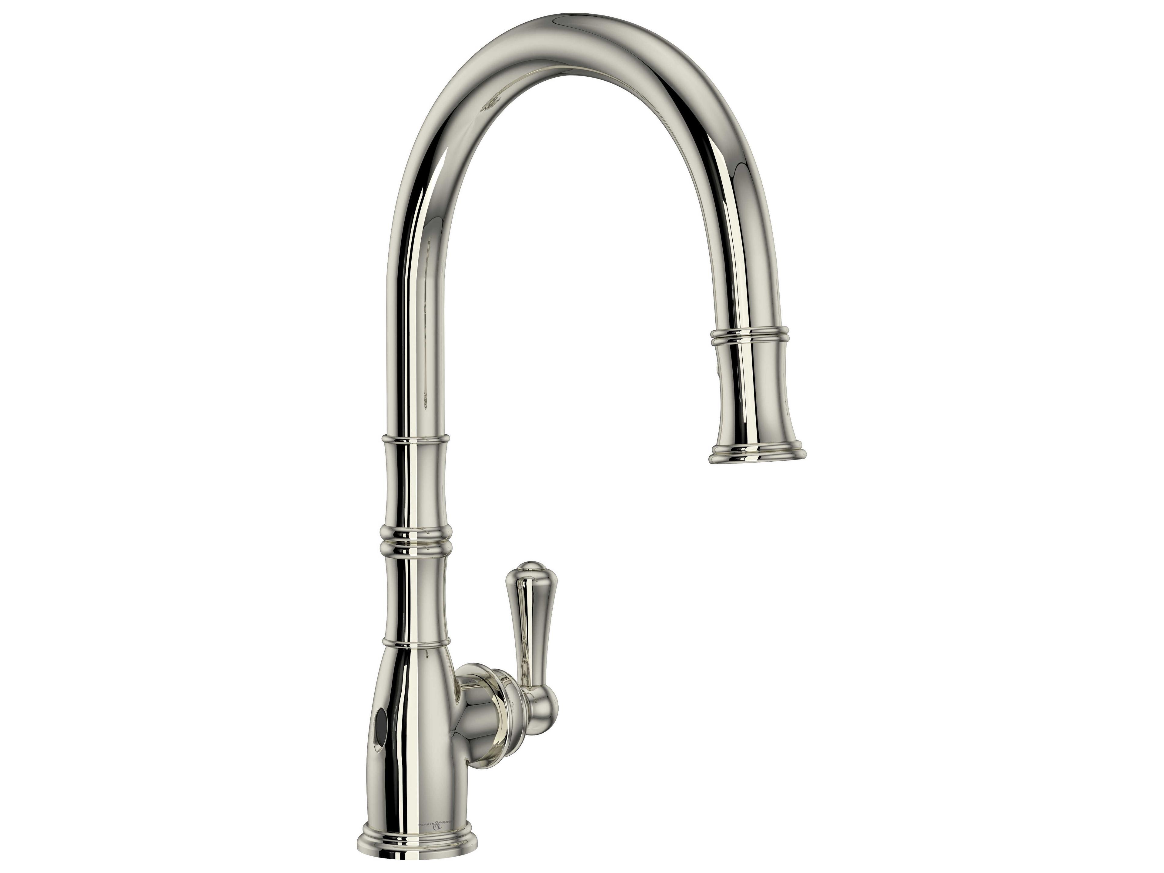 Perrin and Rowe Georgian Era Polished Nickel Pull-Down Touchless Kitchen Faucet