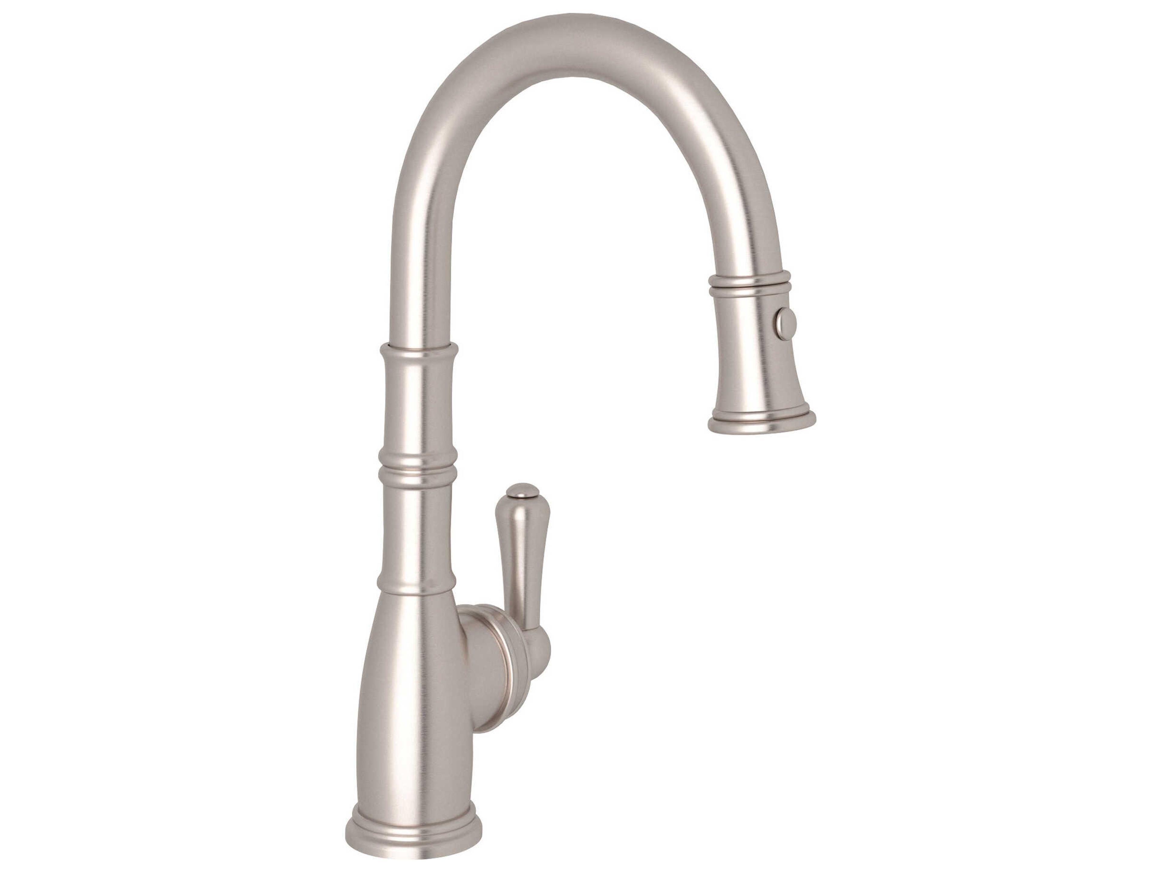 Georgian Era Satin Nickel Pull-Down Bar/Food Prep Kitchen Faucet