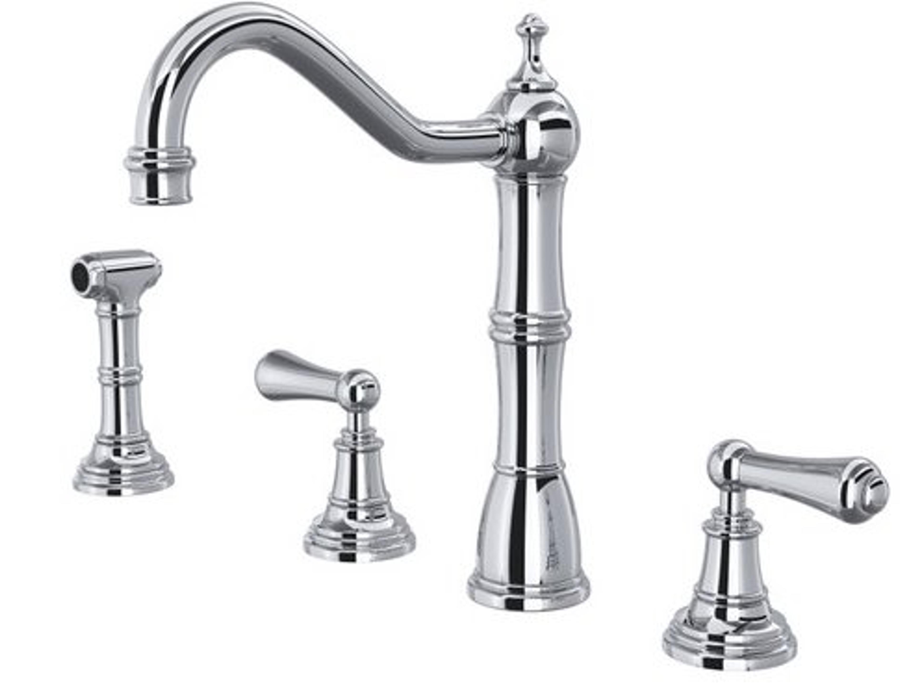 Edwardian Era Polished Chrome Kitchen Faucet