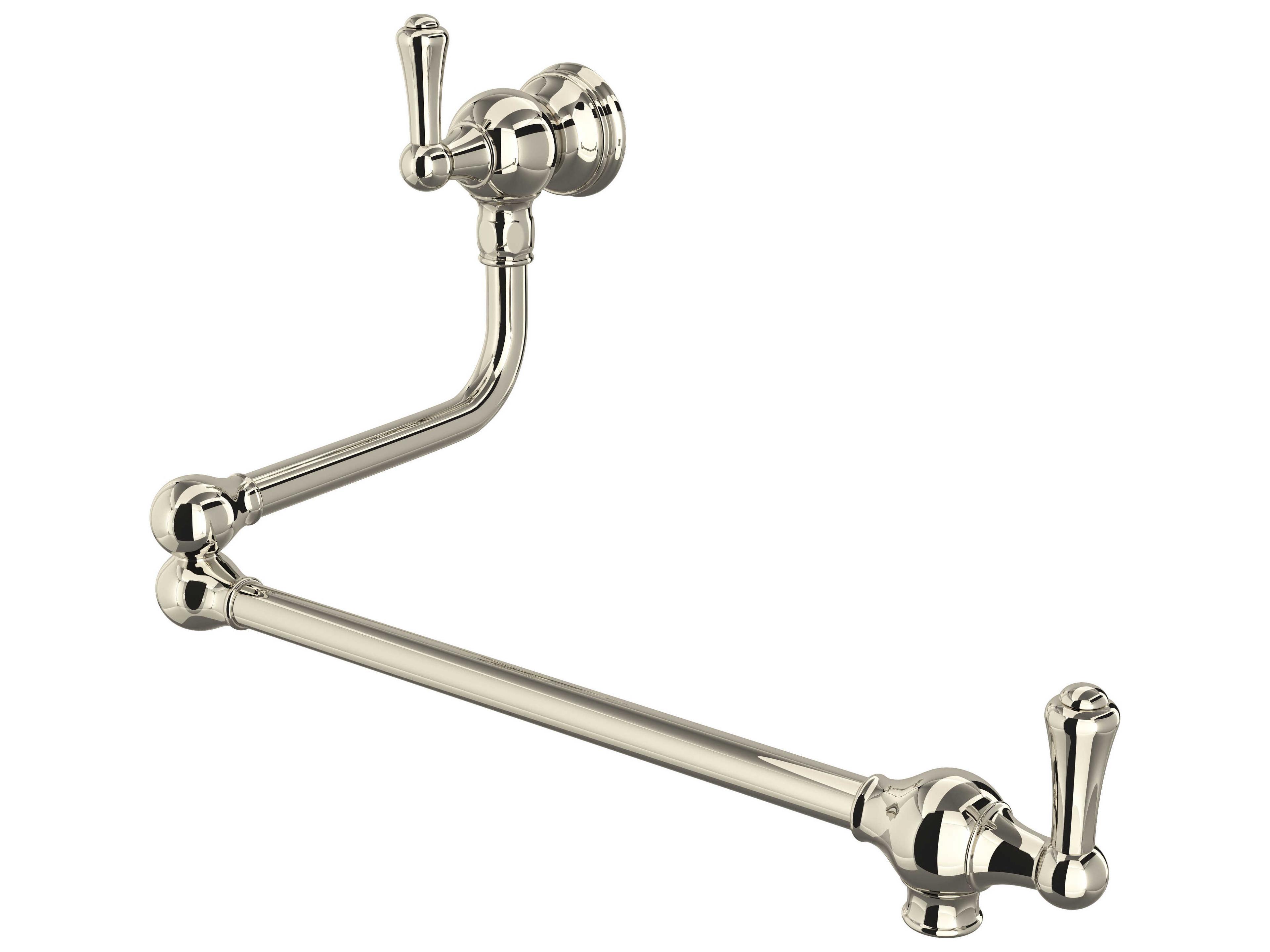 Edwardian Polished Nickel Traditional Pot Filler