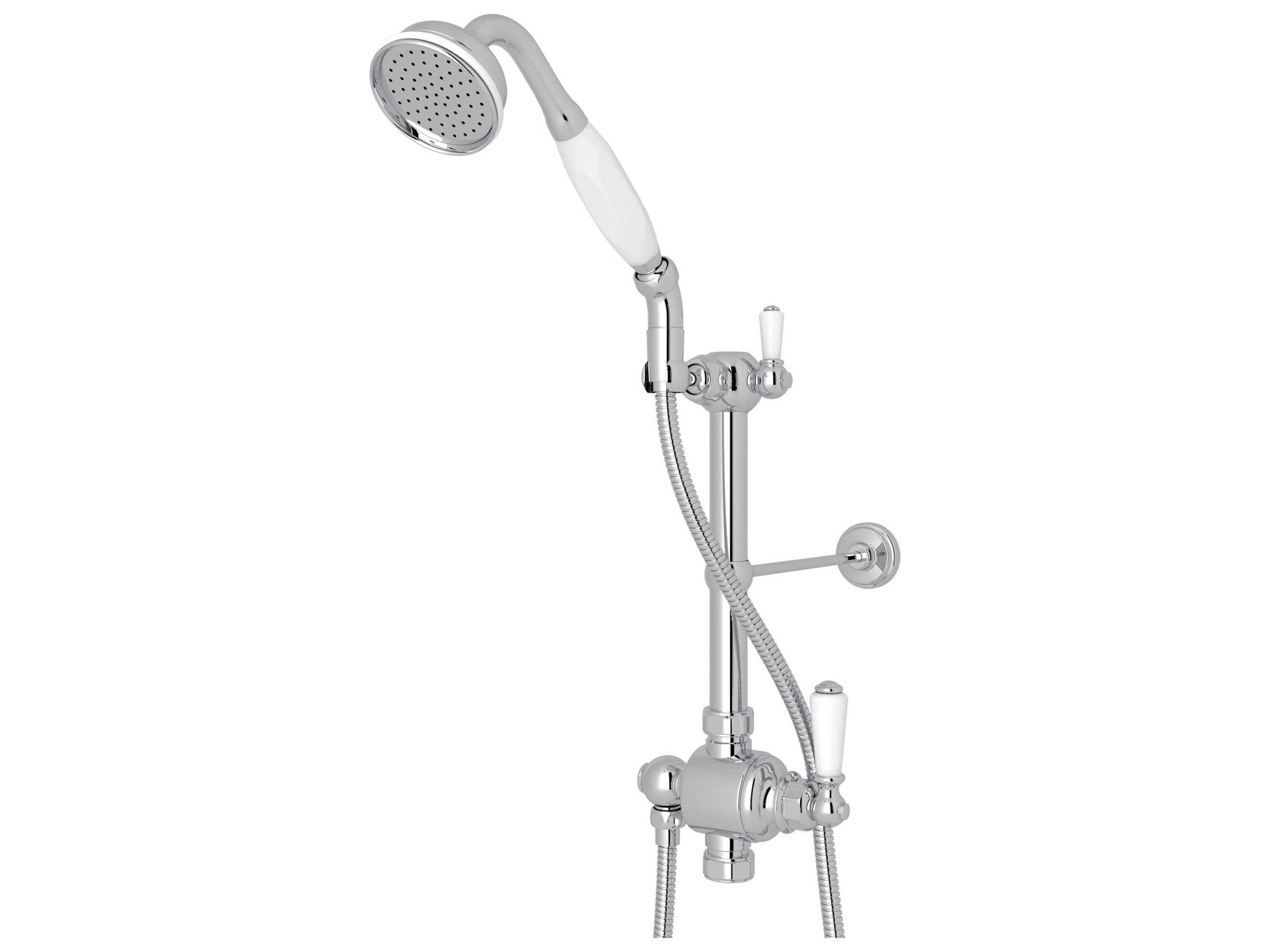 Edwardian Polished Chrome New Style Ceramic Disc Cartridge Design Riser Diverter Set