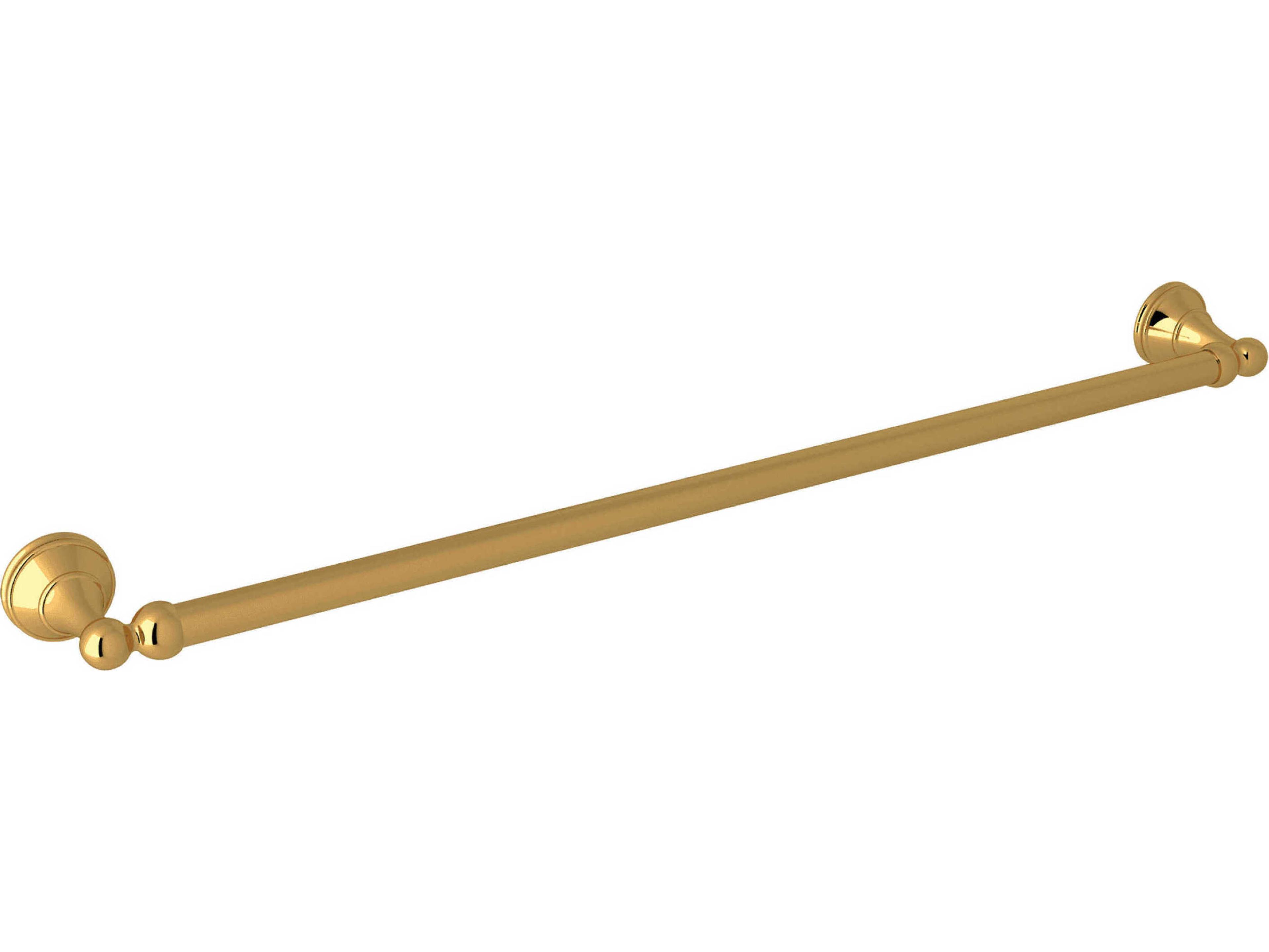 Georgian Era Unlacquered Brass Towel Bar