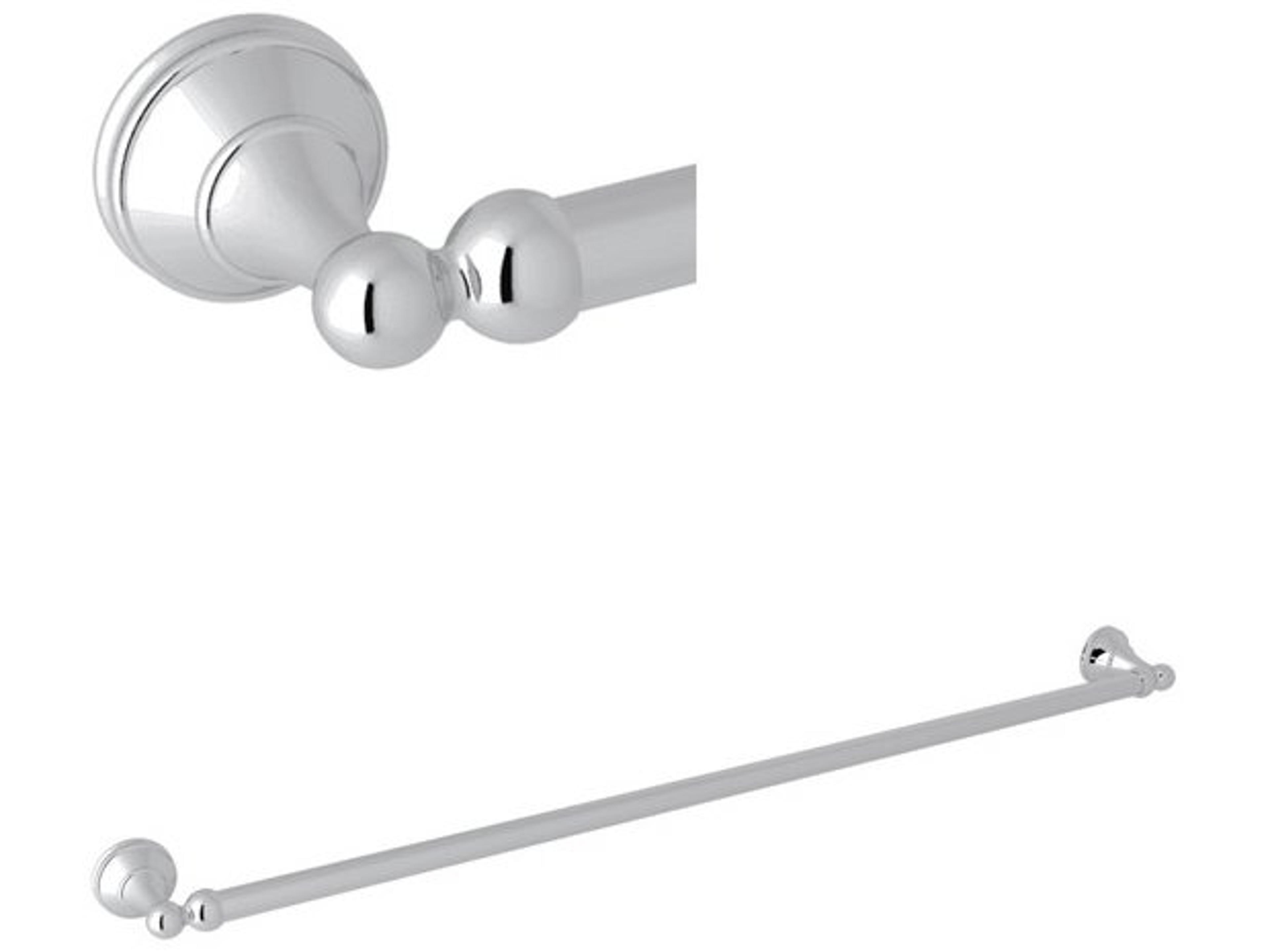 Georgian Era 31.5" Polished Chrome Single Towel Bar