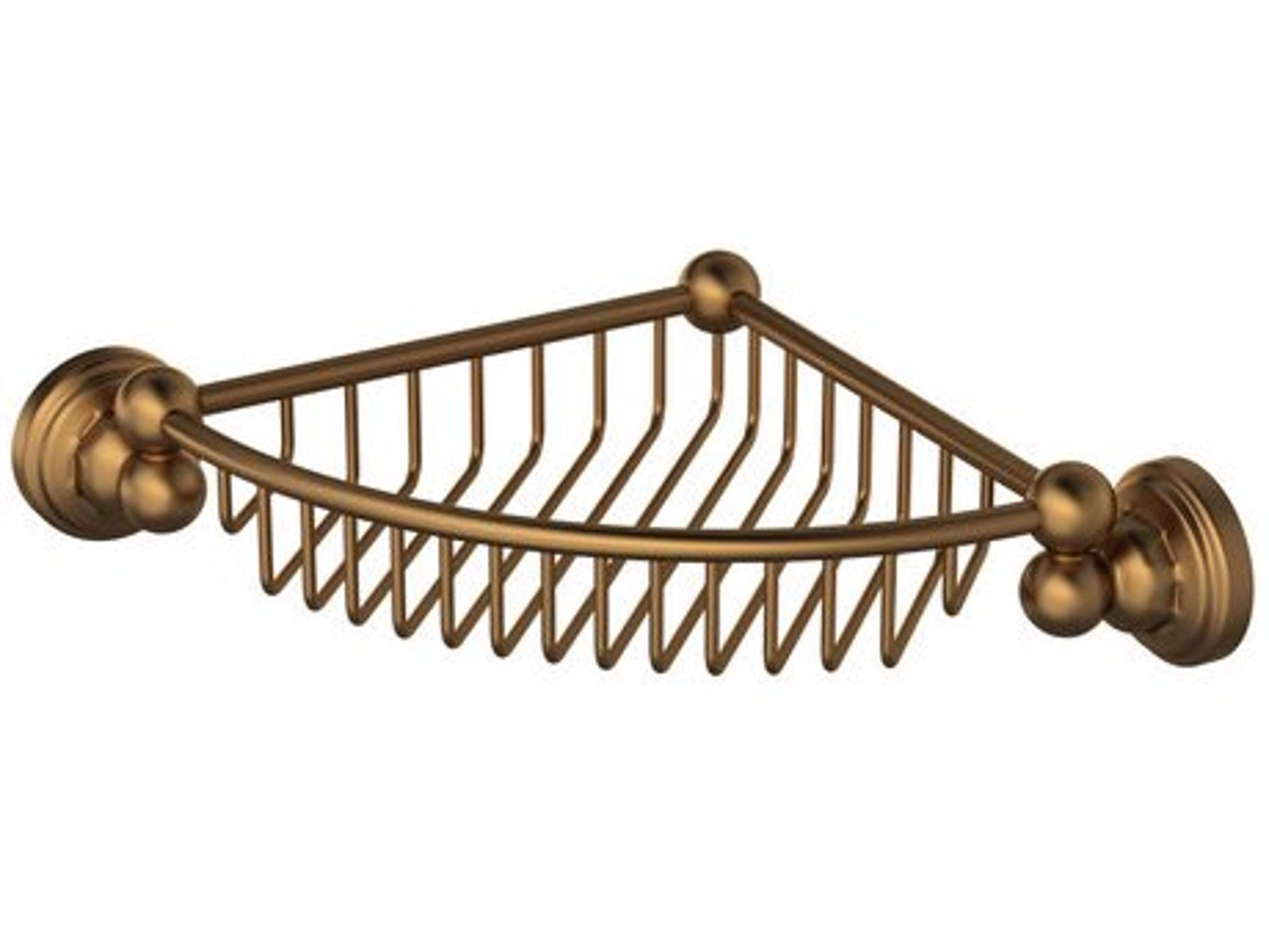 Edwardian Corner Basket Accessory In English Bronze