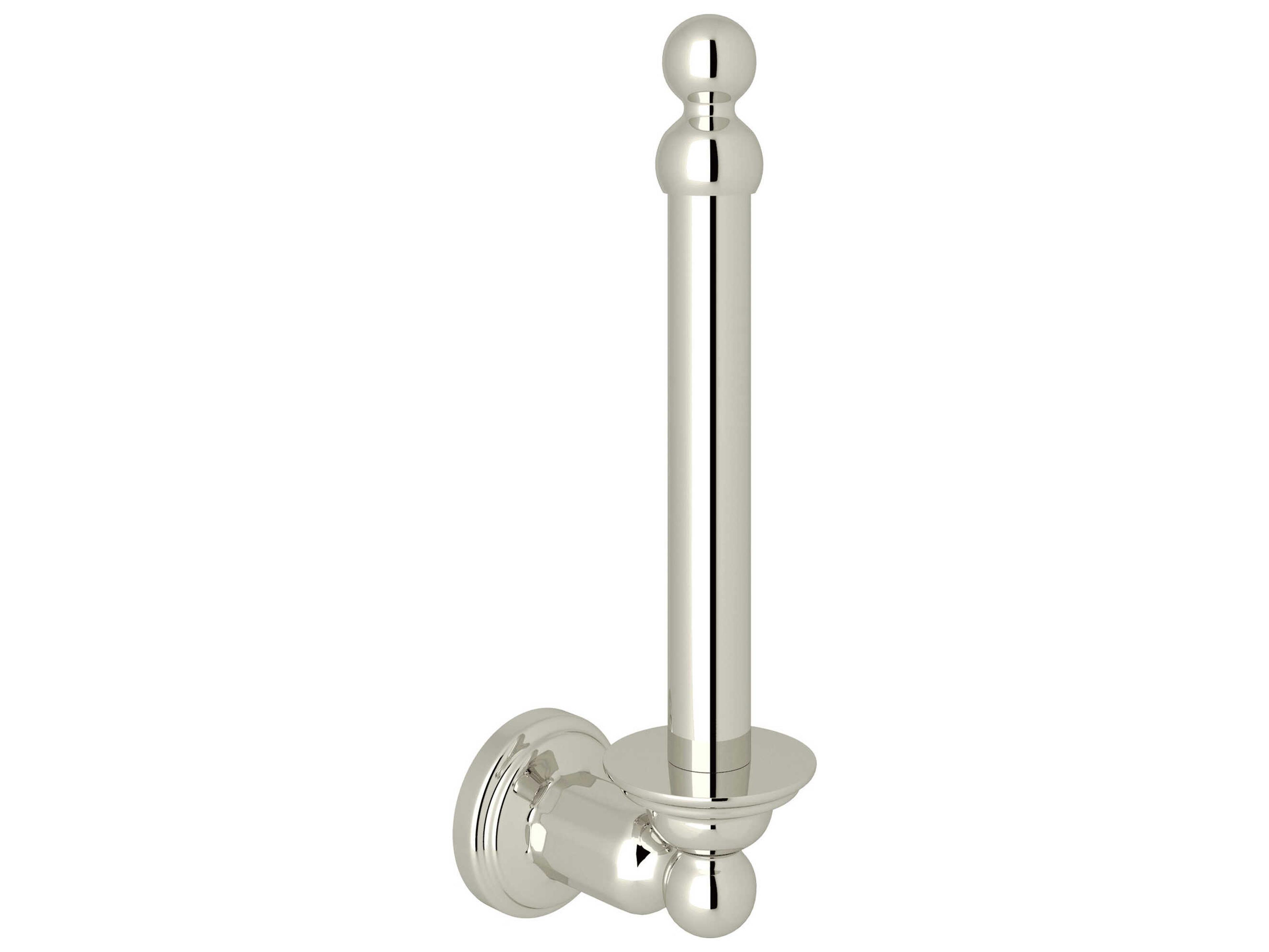 Edwardian Polished Nickel Wall Mount Spare Toilet Paper Holder