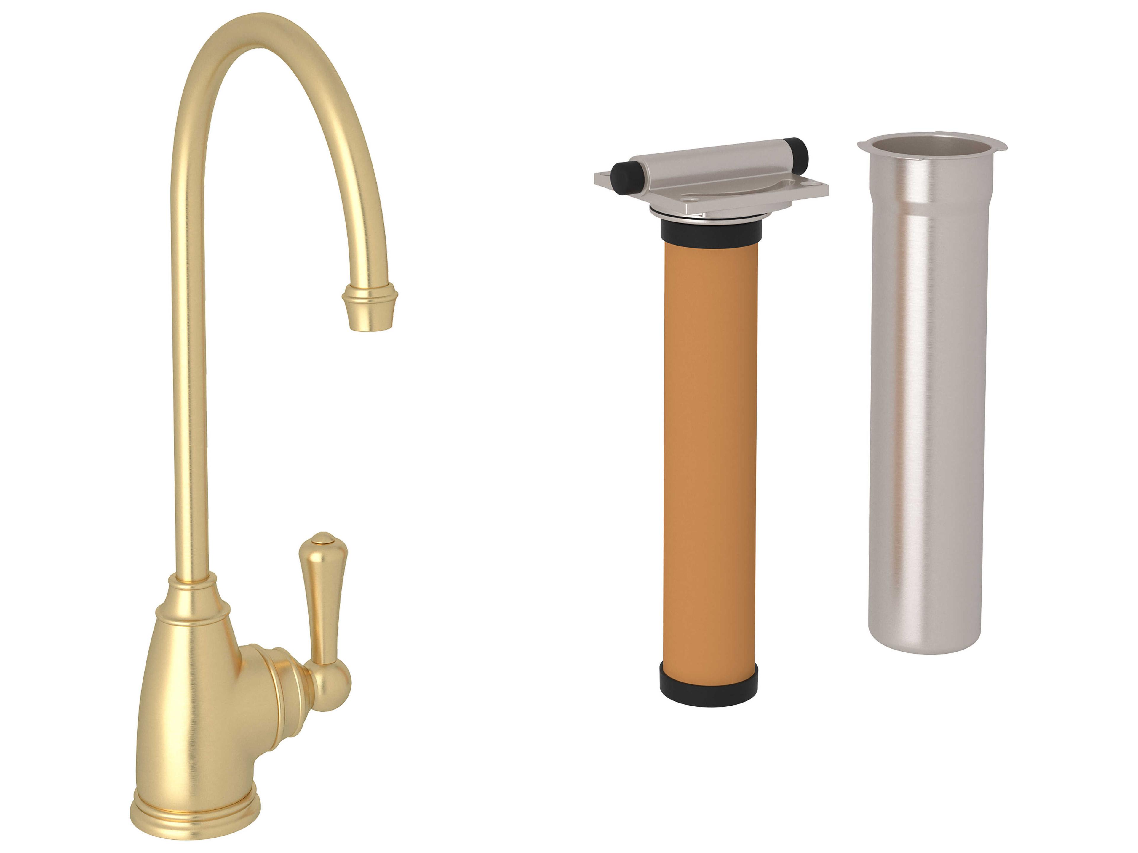 Georgian Era Satin English Gold Filter Kitchen Faucet Kit