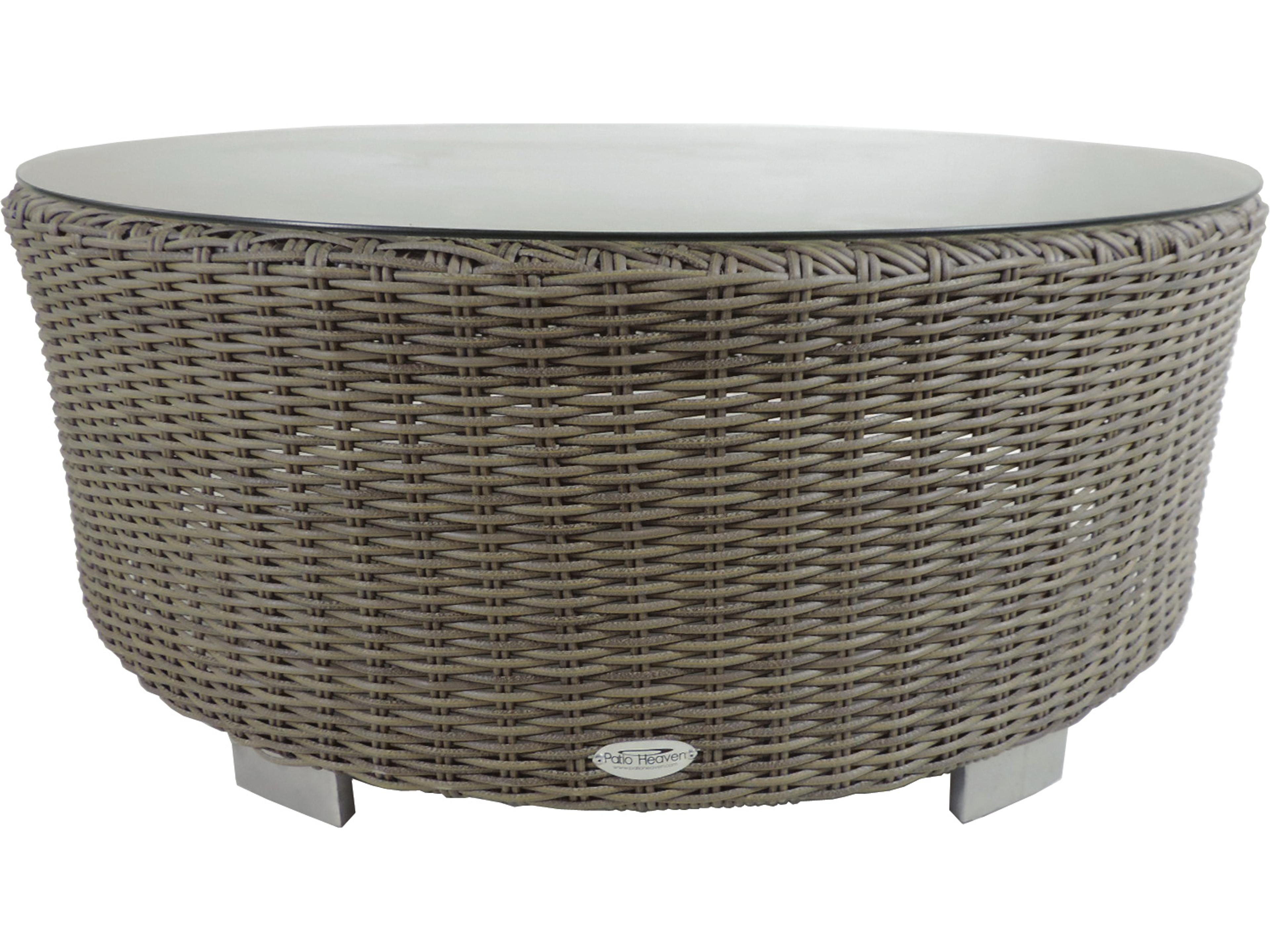 Axcess Inc Round Outdoor Patio Coffee Table Grey