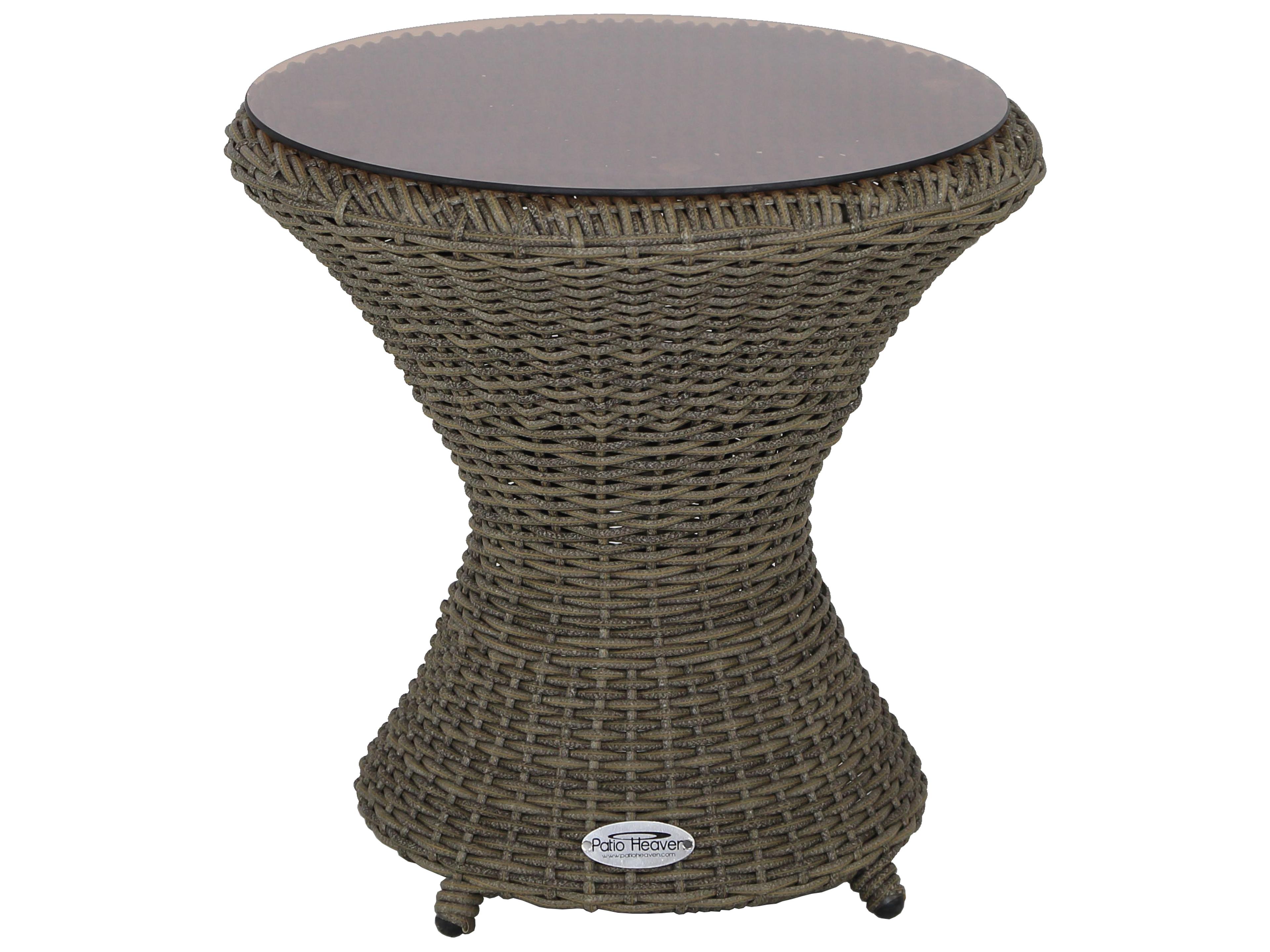 Axcess Inc Vallejo Wave Outdoor Patio End Table Grey