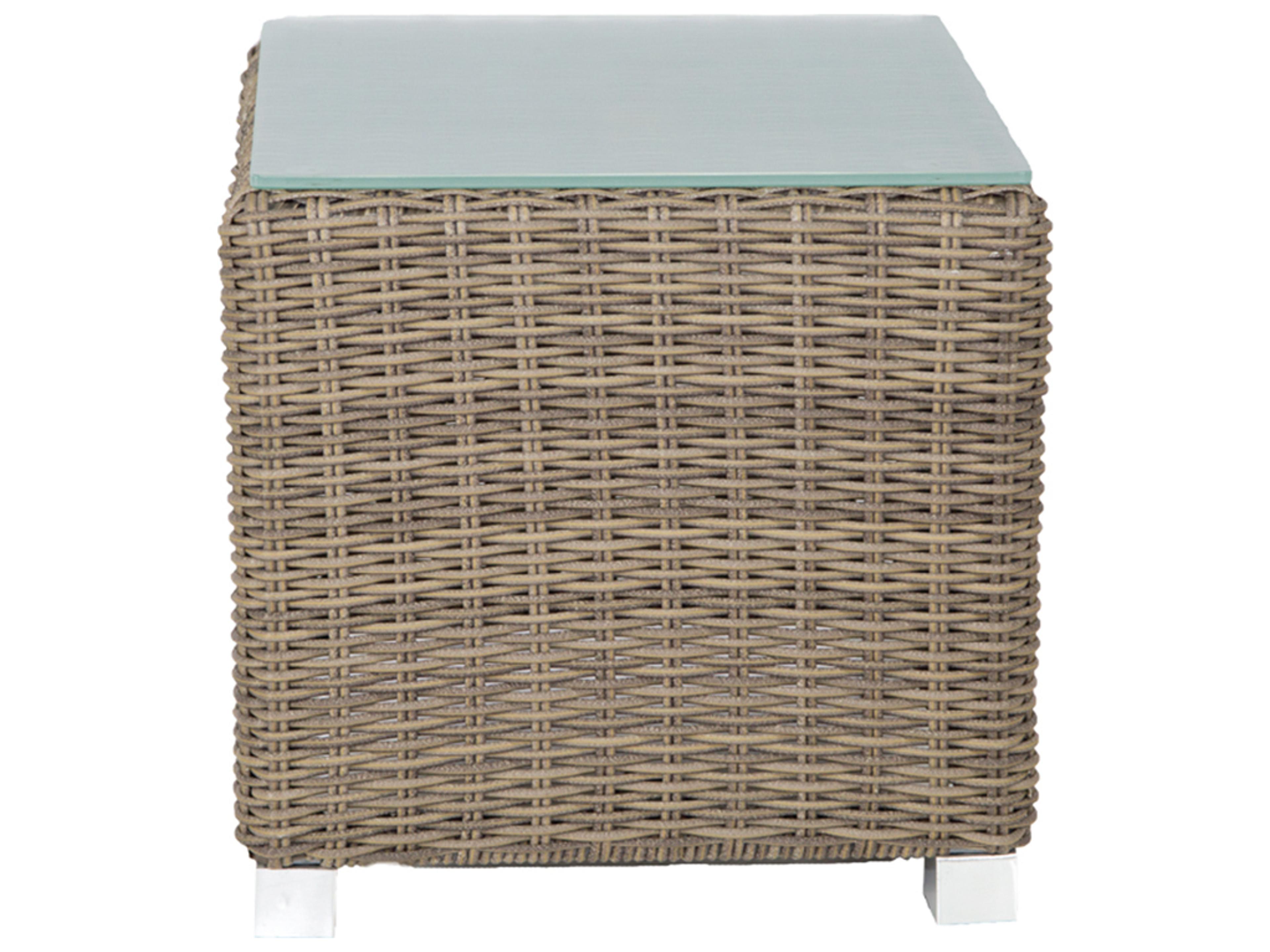 Axcess Inc Venice Cube Patio Side Table Grey