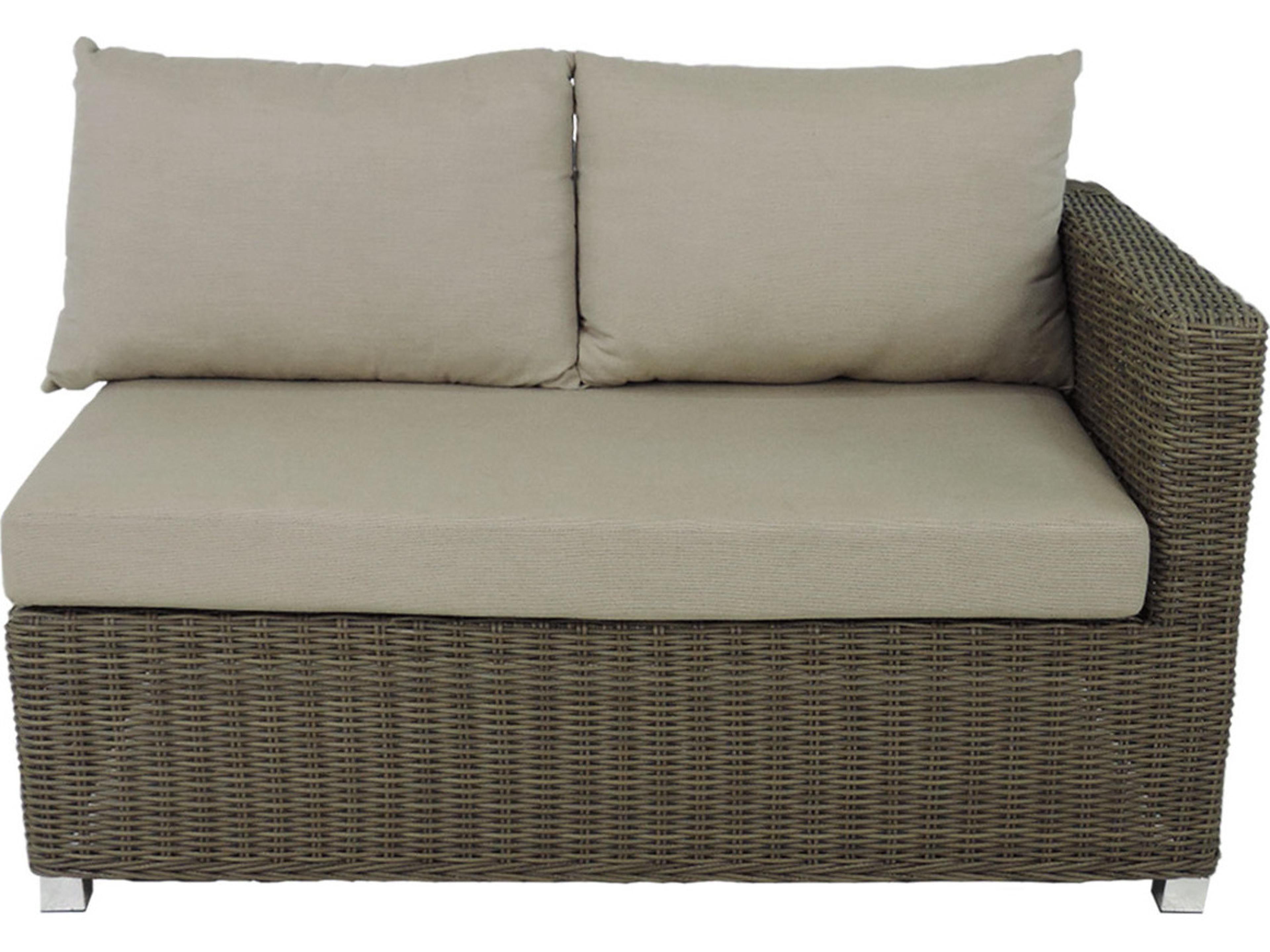 Axcess Inc. Venice RAF Outdoor Patio Loveseat-Grey