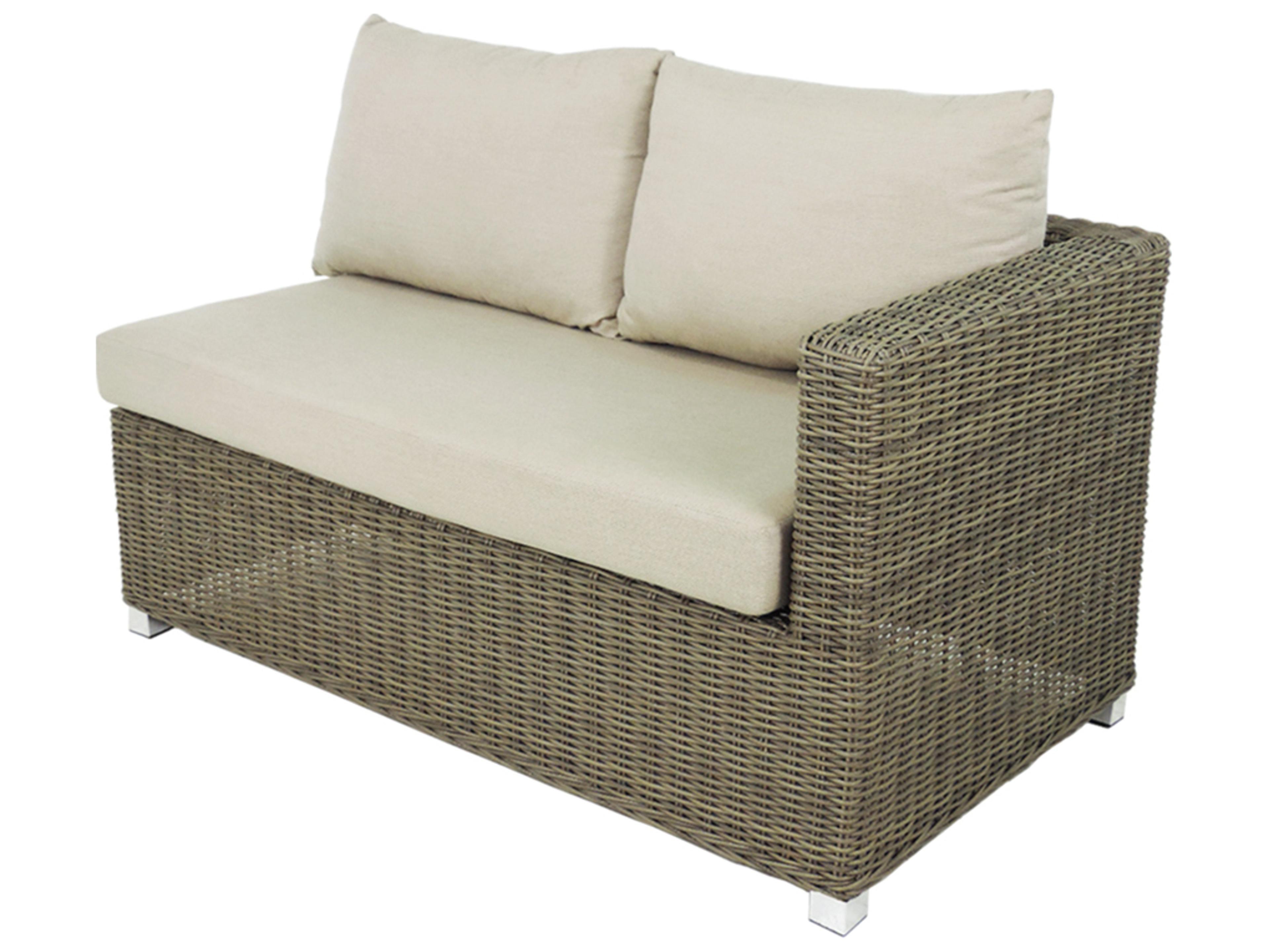 Axcess Inc. Venice RAF Outdoor Patio Loveseat-Grey