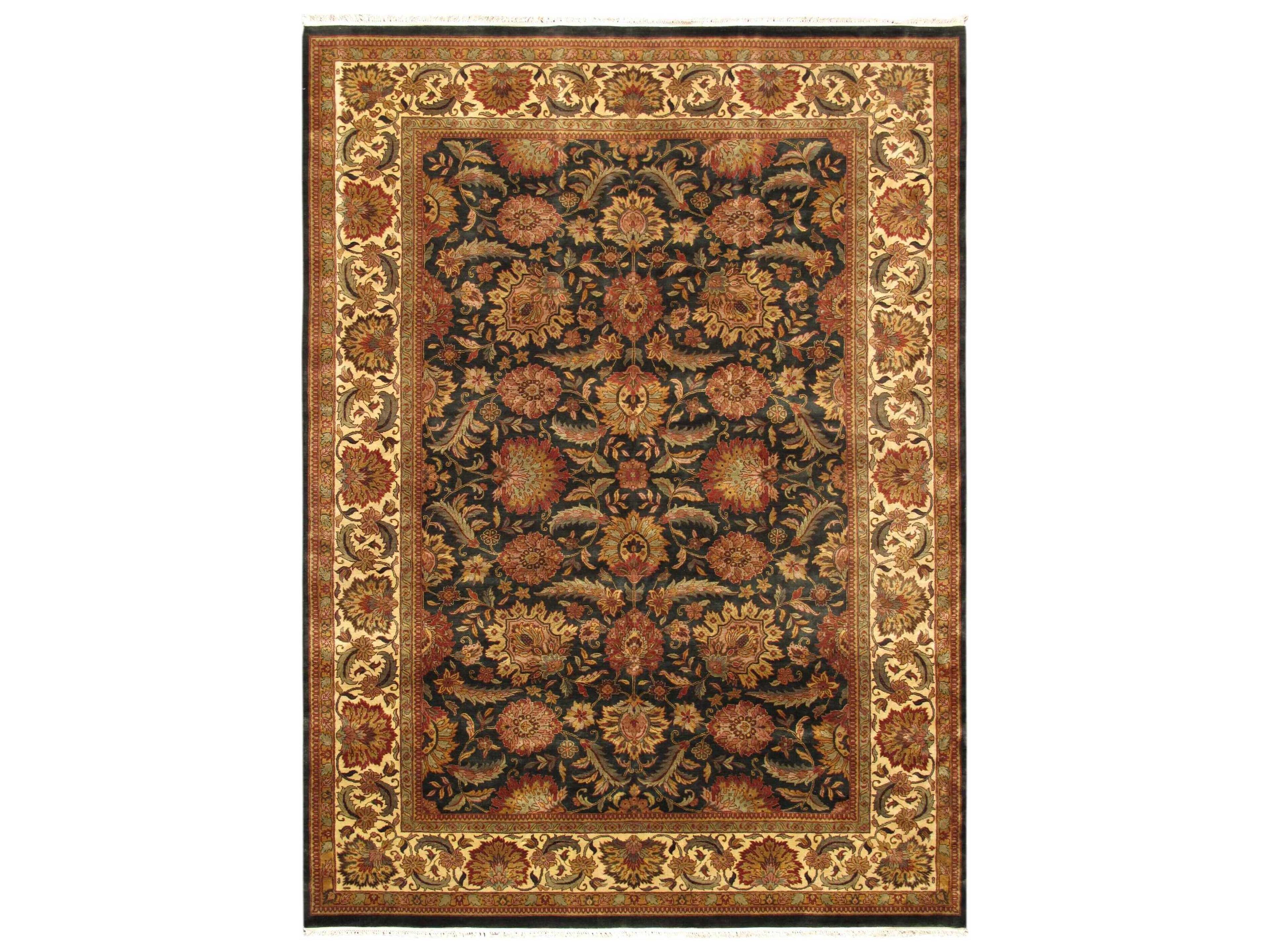 Agra Mogul Art Bordered Area Rug