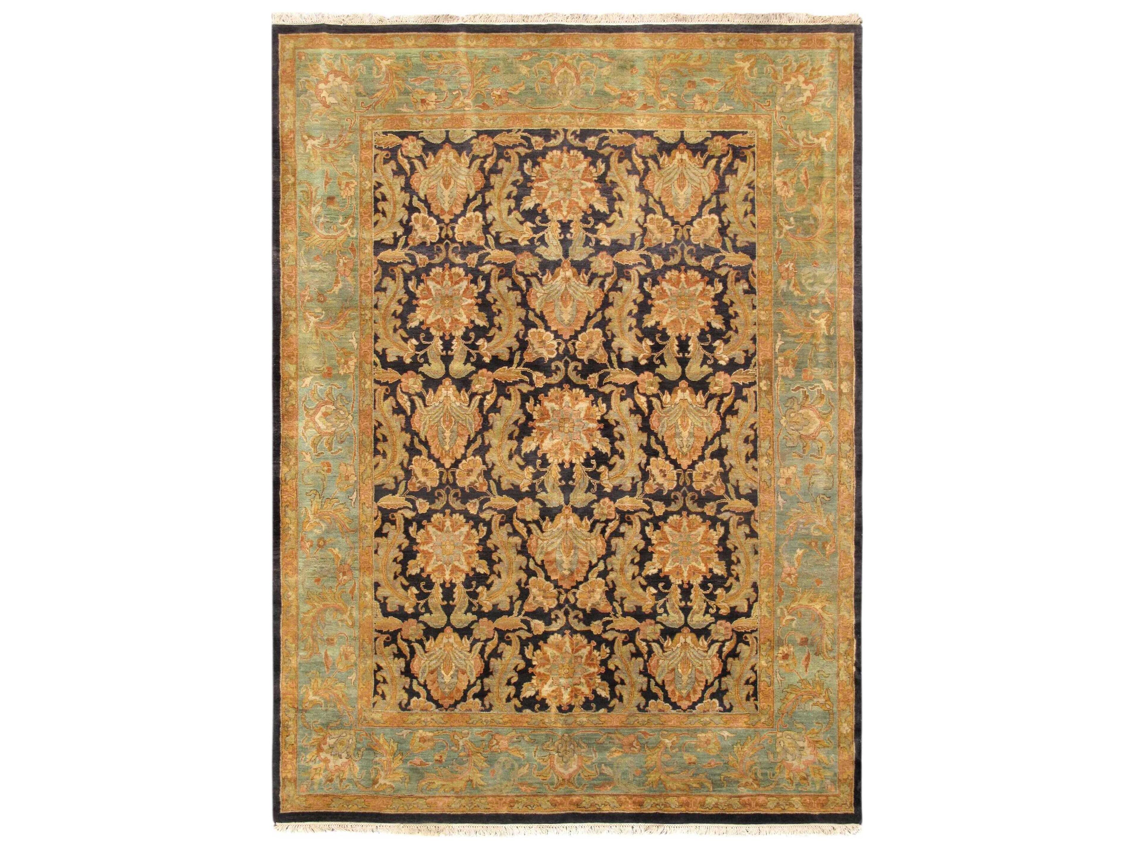 Agra Mogul Art Bordered Area Rug