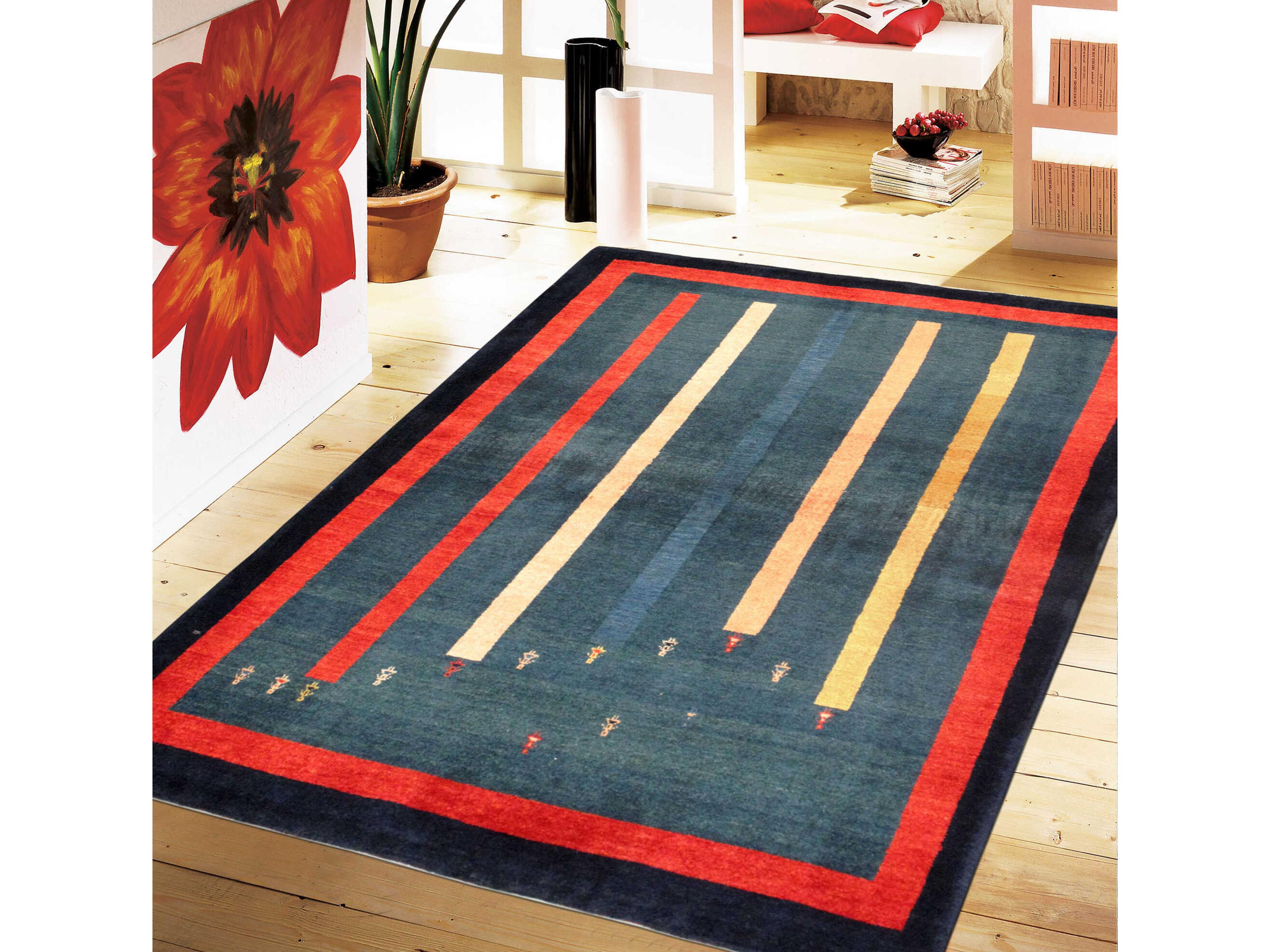 Pasargad Home Tribal Bordered Area Rug