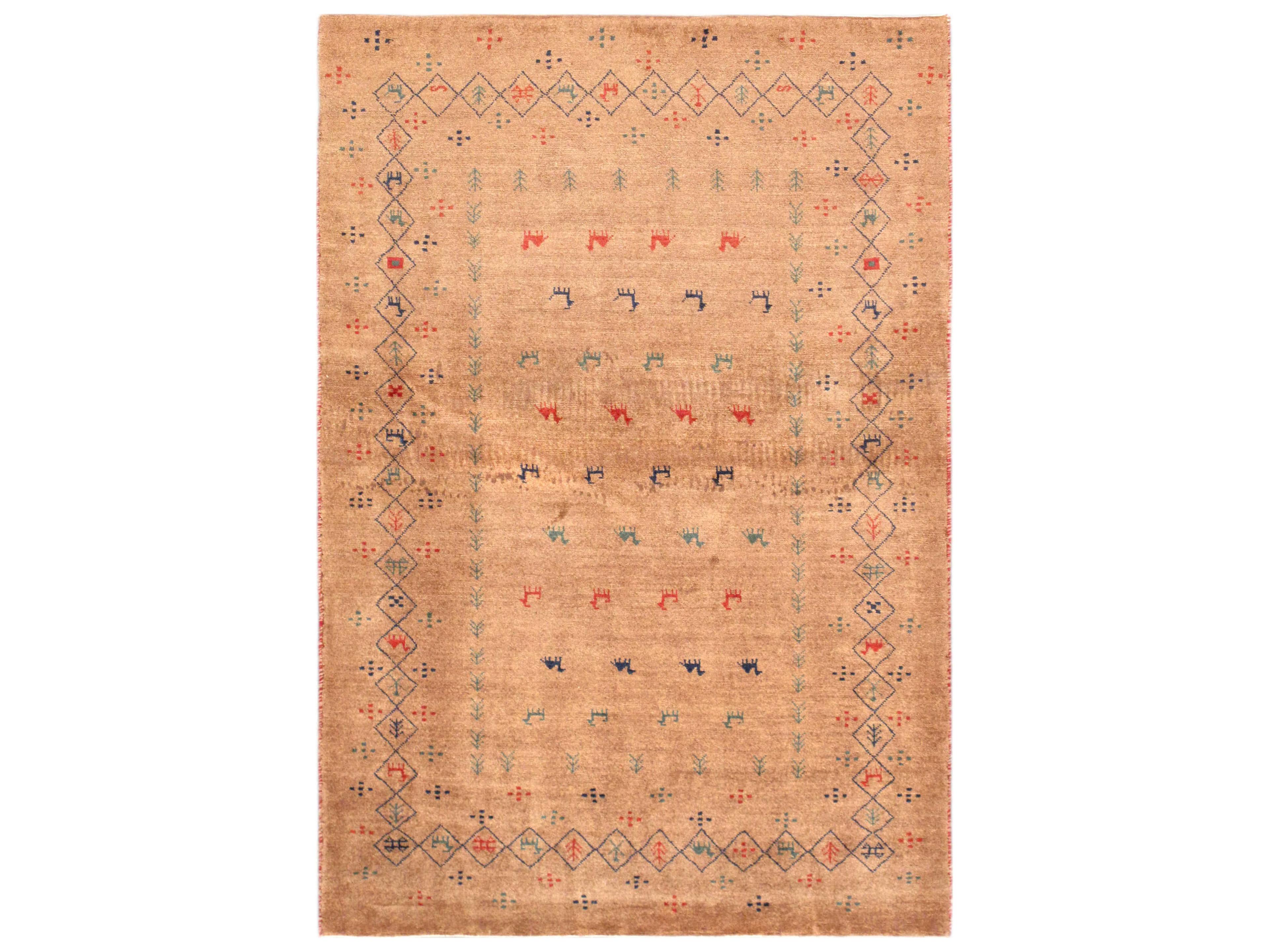 Tribal Bordered Area Rug