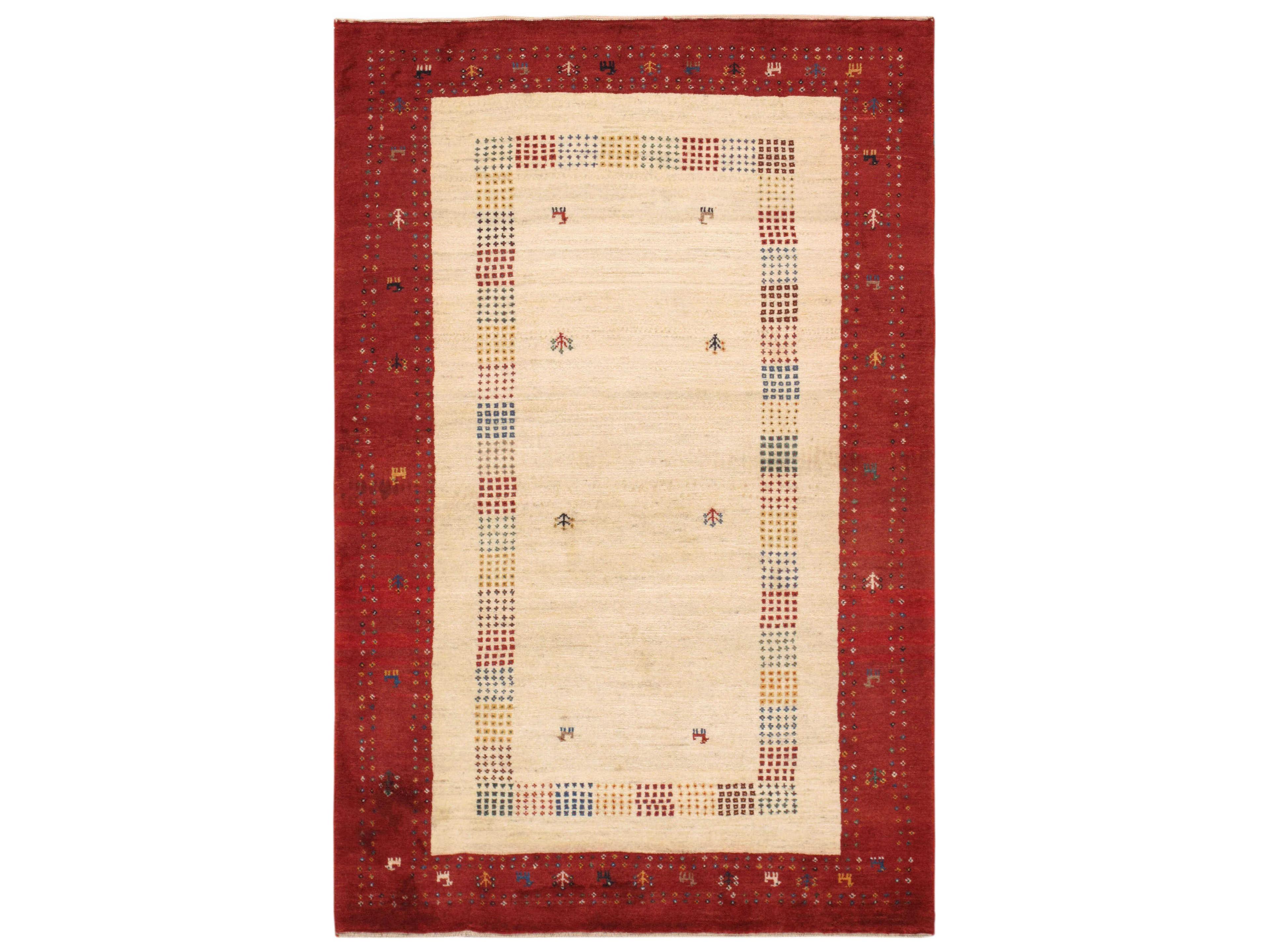 Tribal Bordered Area Rug