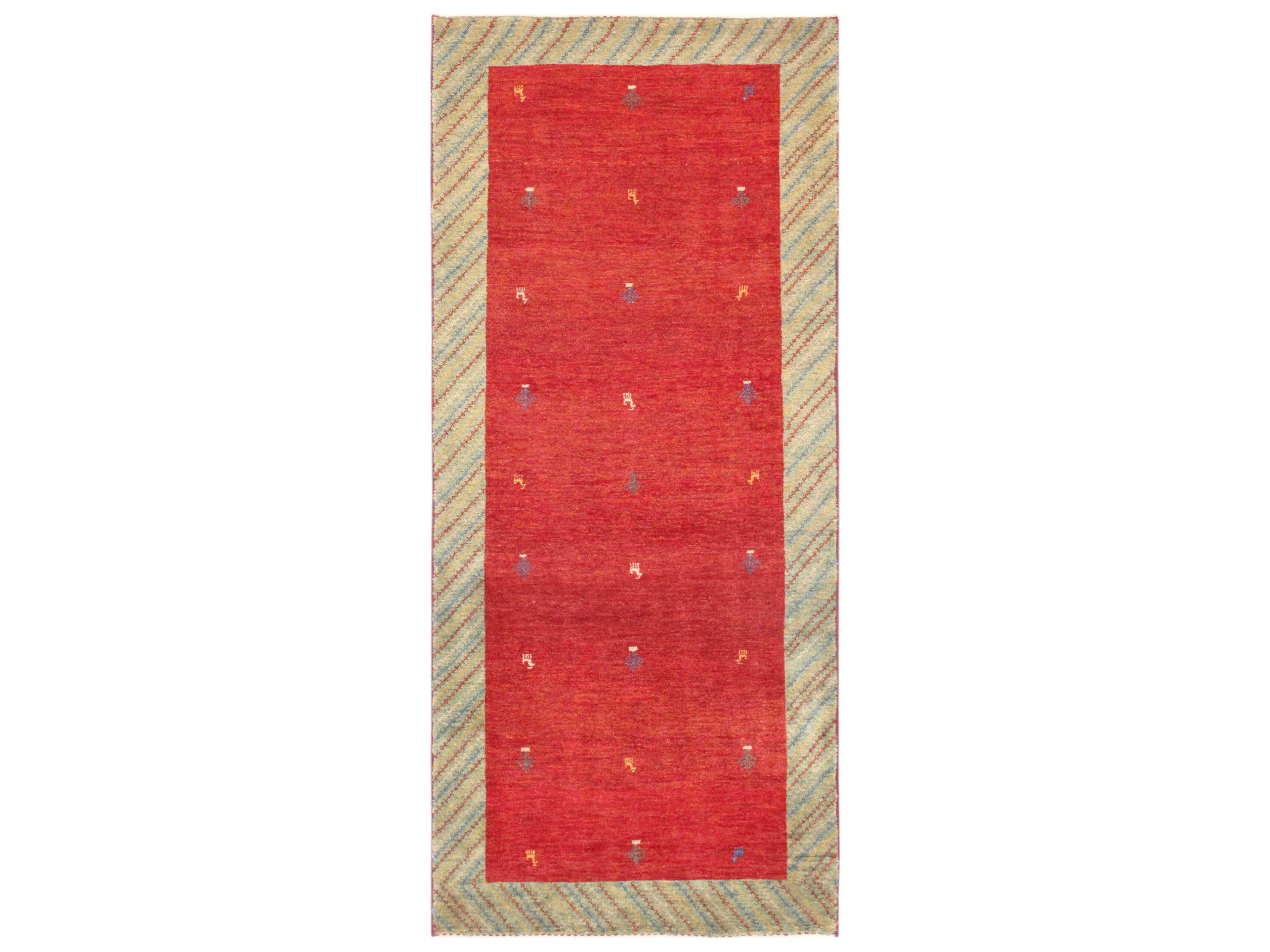 Tribal Bordered Runner Area Rug