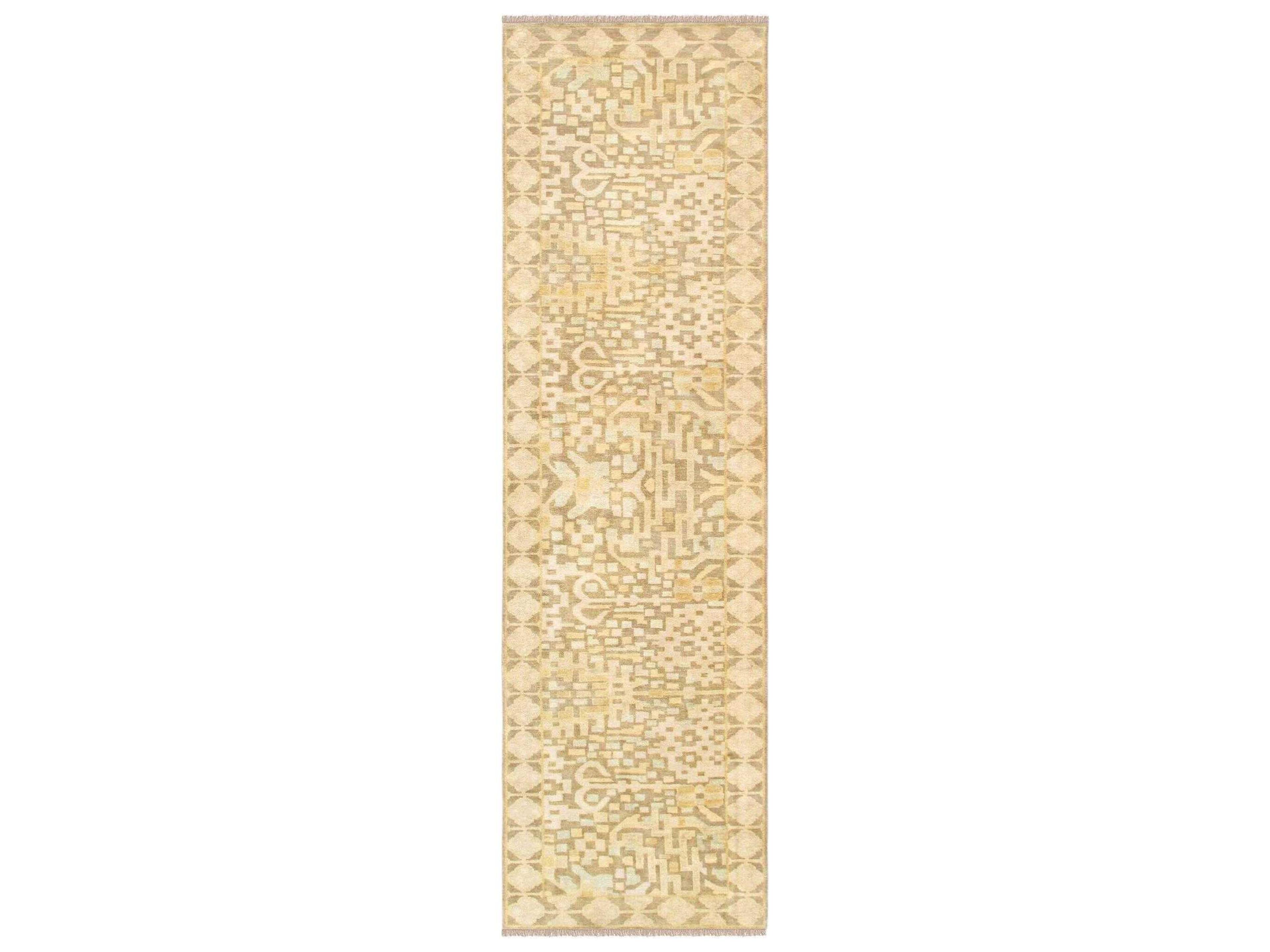 Oushak Geometric Runner Area Rug