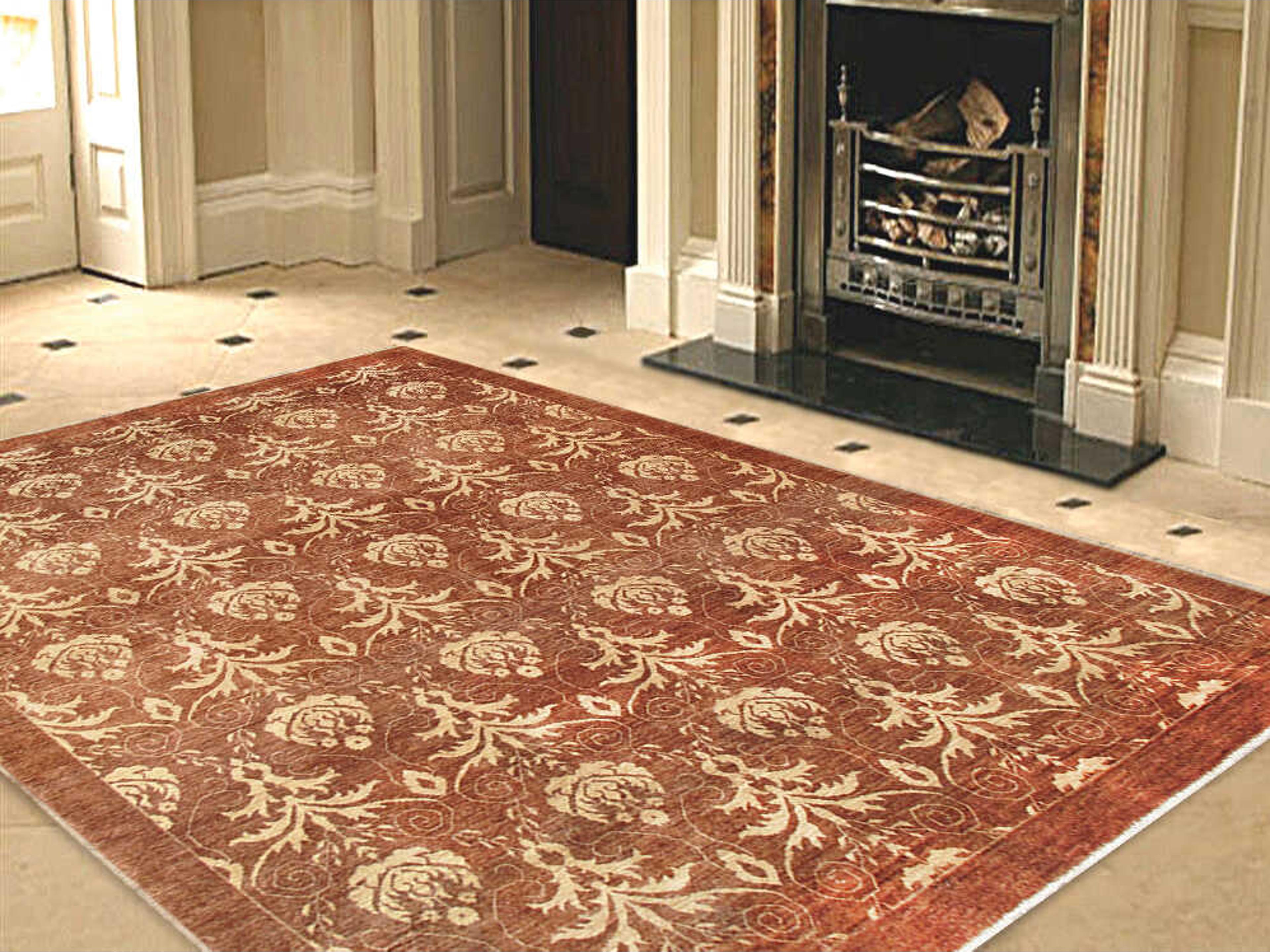 Pasargad Home Modern Floral Area Rug