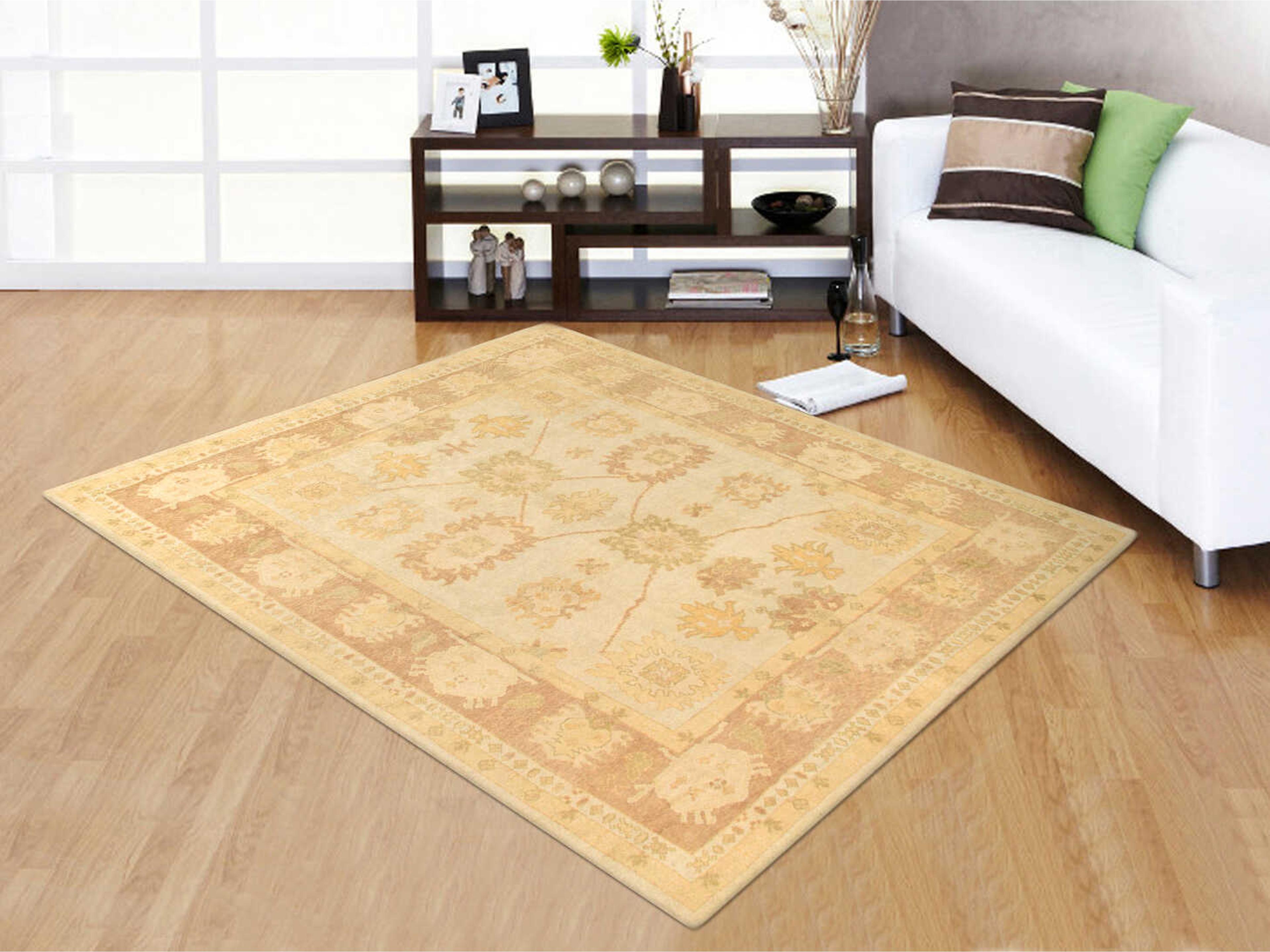 Pasargad Home Oushak Bordered Area Rug