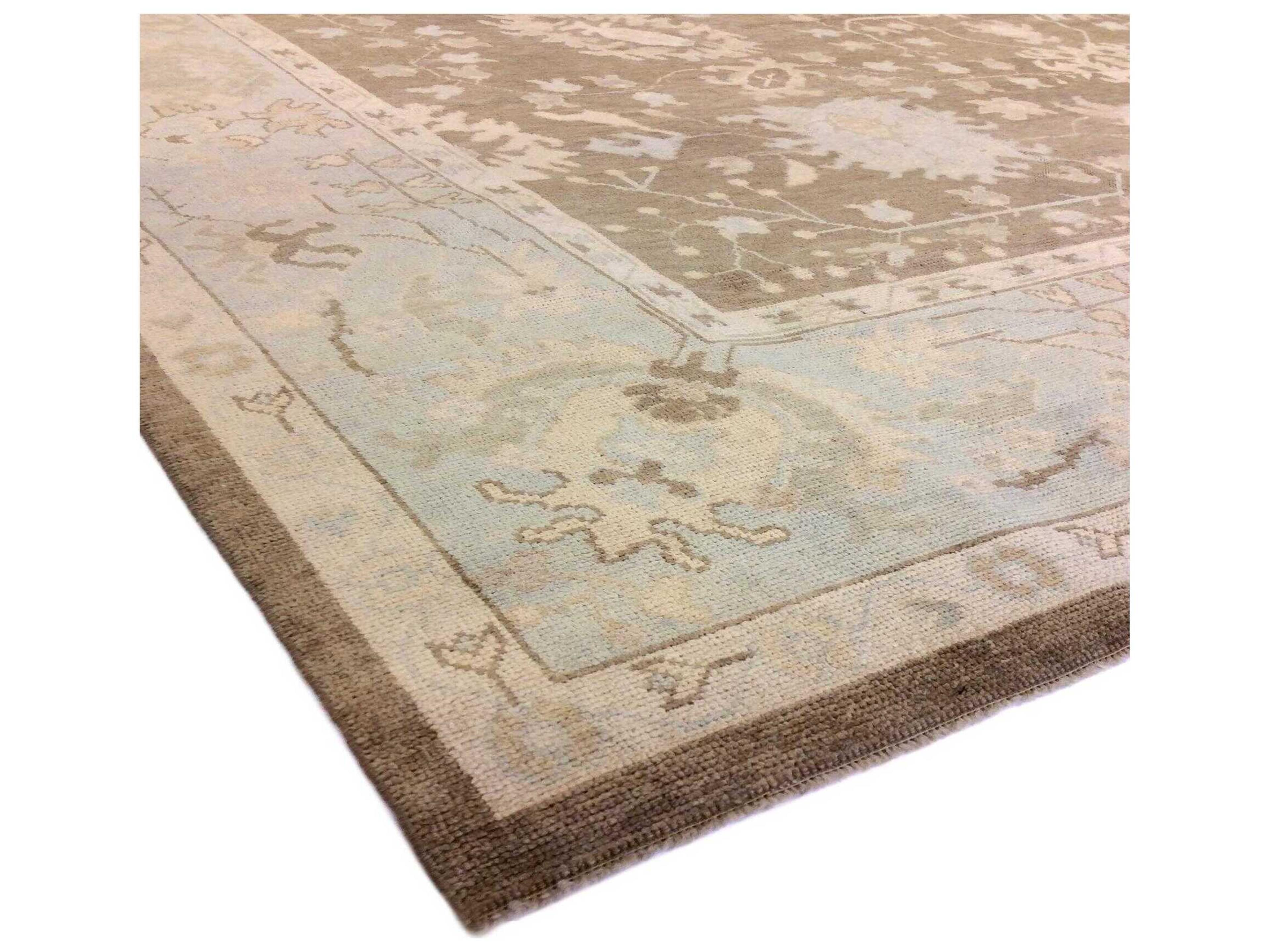 Pasargad Home Oushak Bordered Area Rug