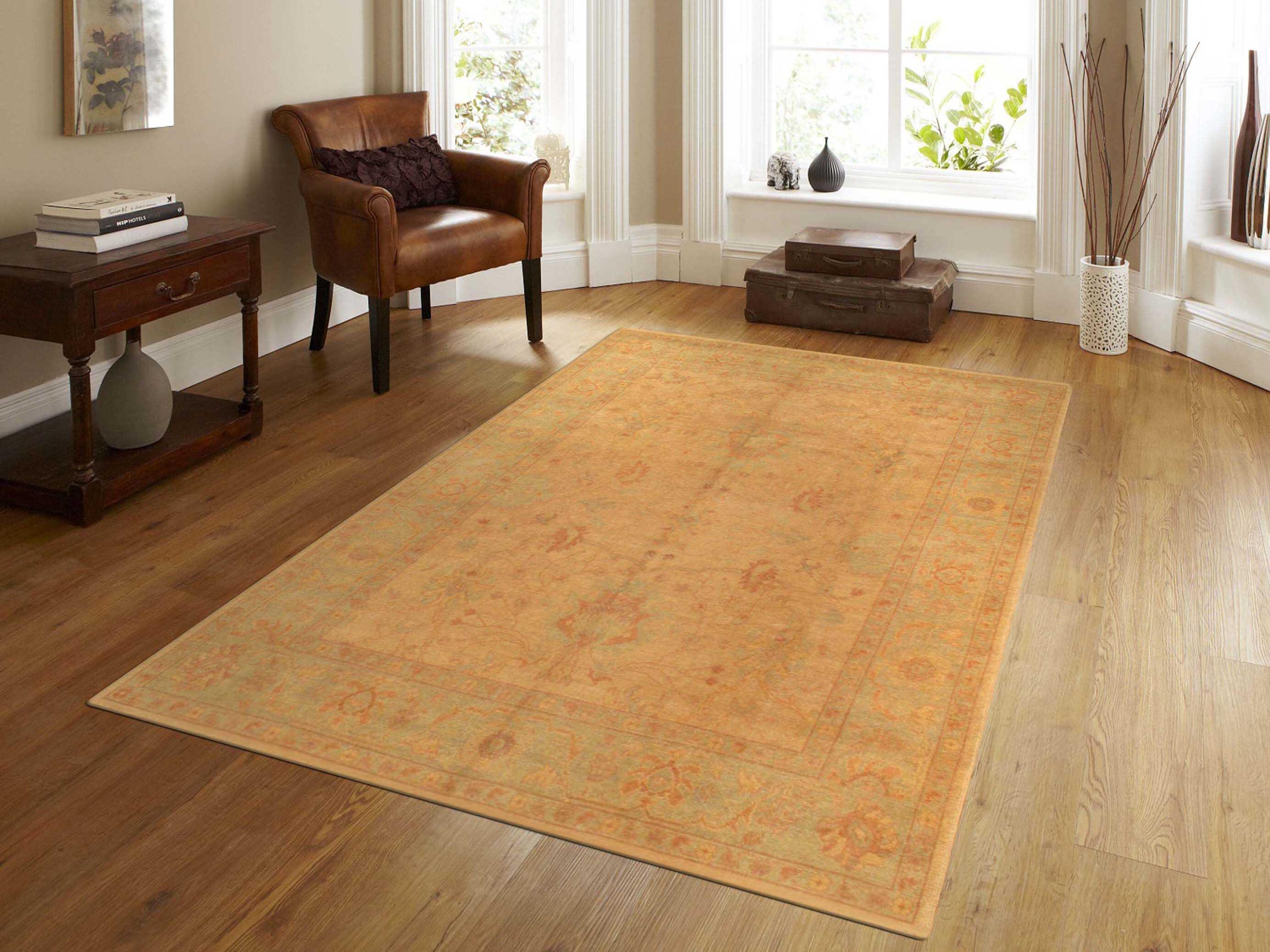 Pasargad Home Oushak Bordered Area Rug