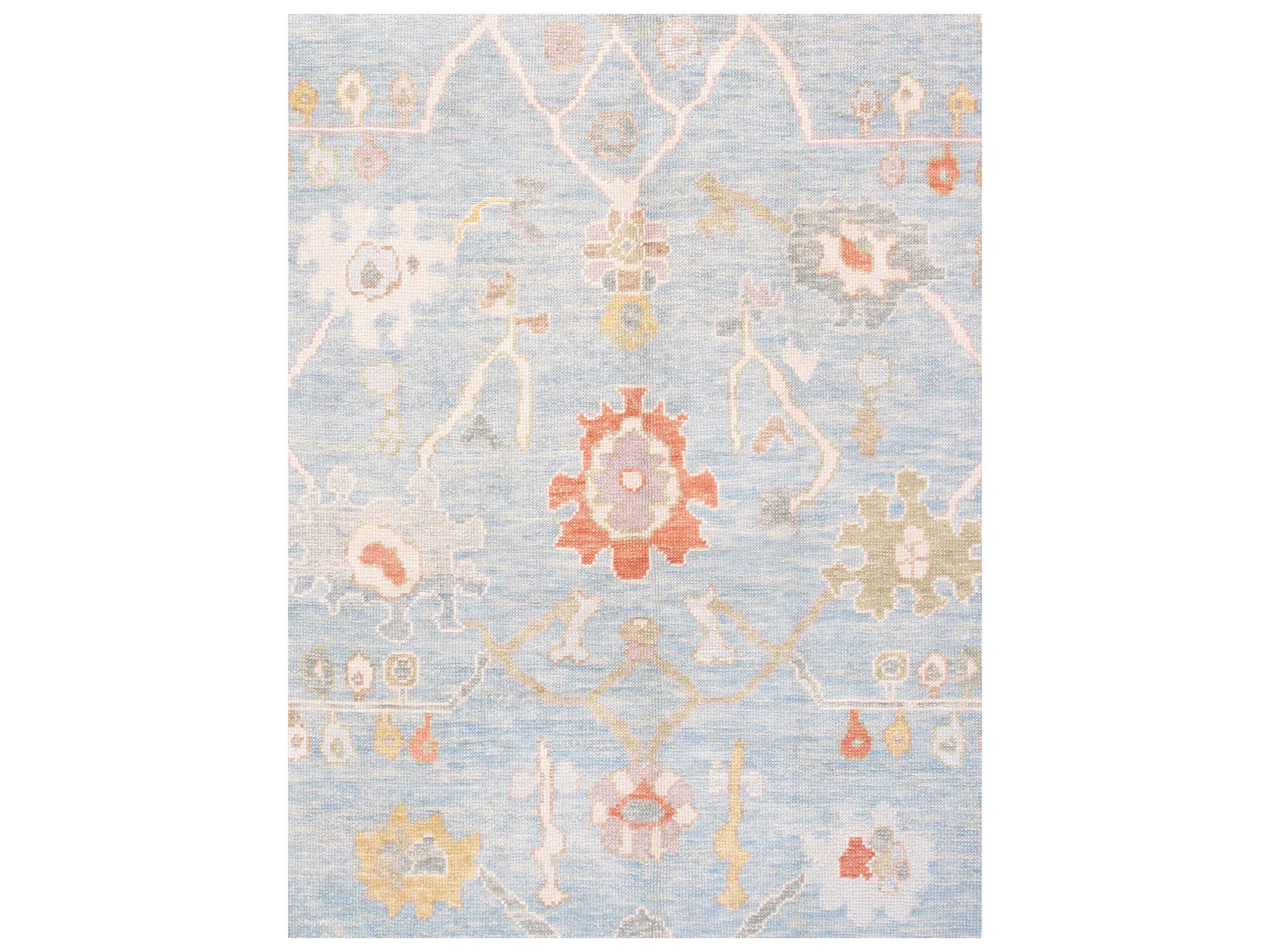 Pasargad Home Oushak Bordered Area Rug