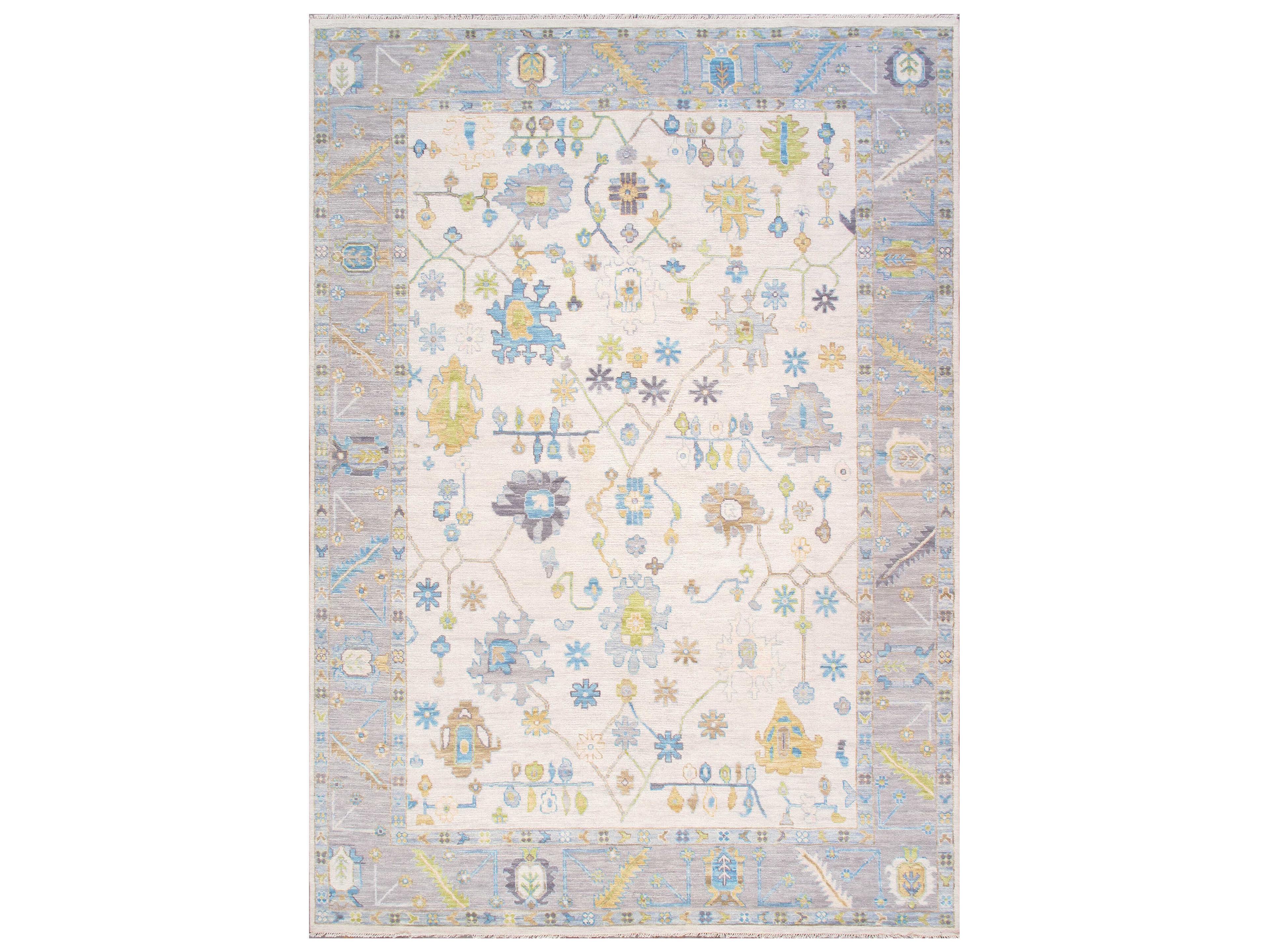 Oushak Bordered Area Rug