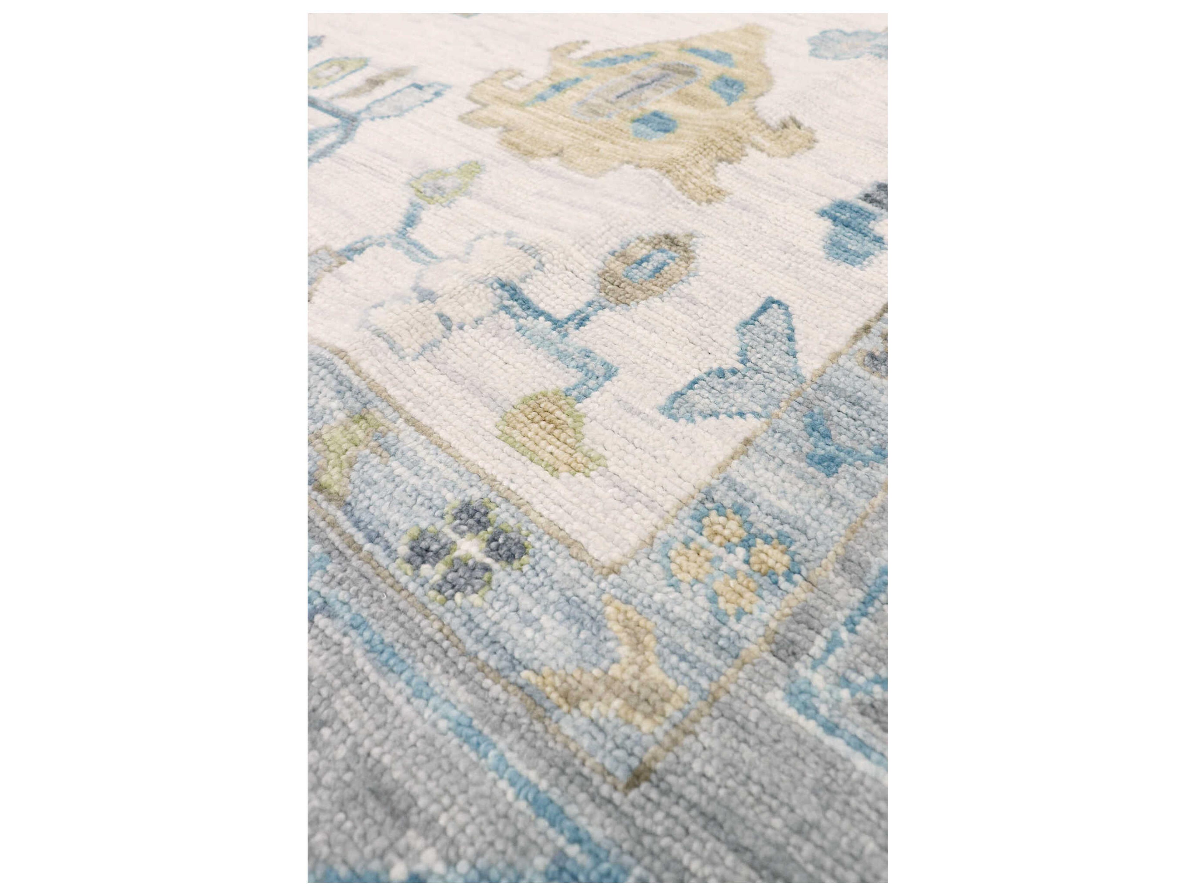 Pasargad Home Oushak Bordered Area Rug