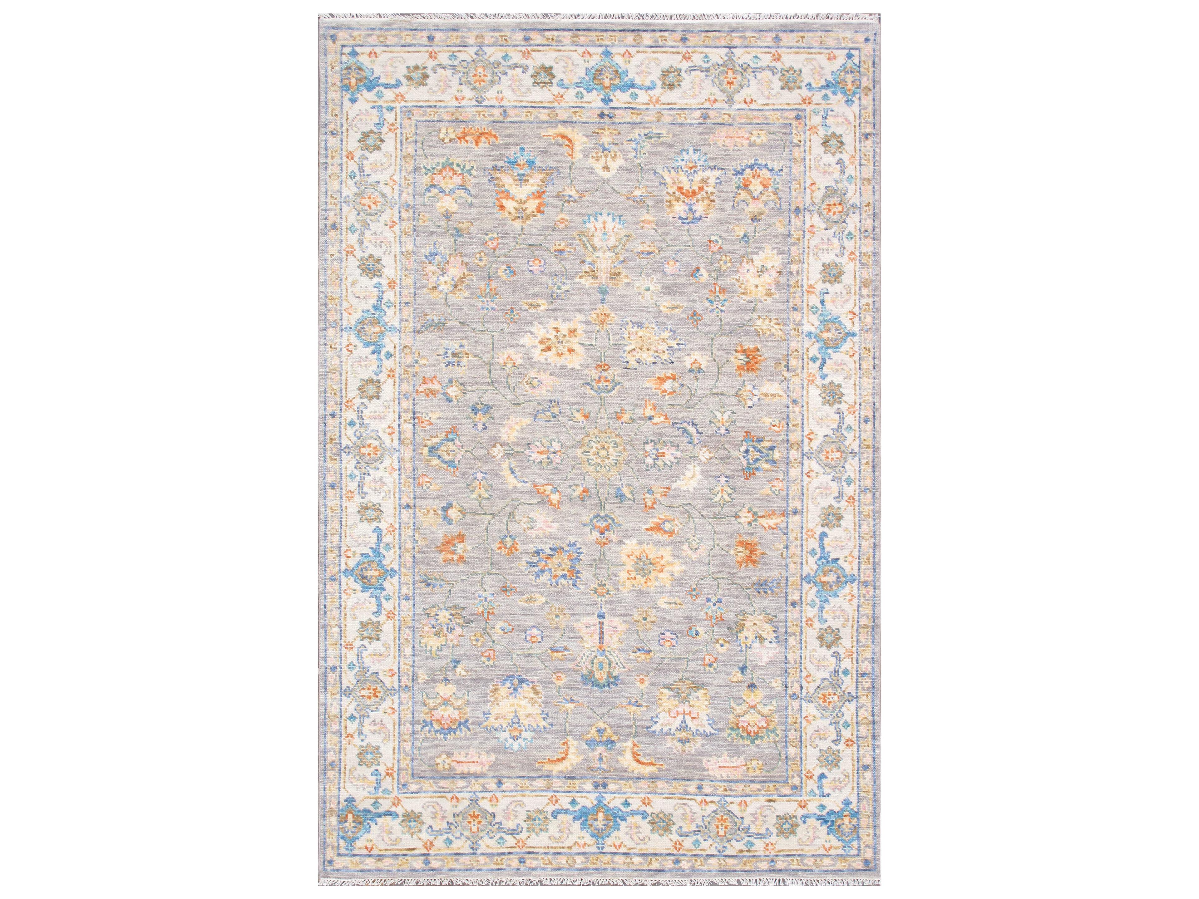 Oushak Bordered Area Rug